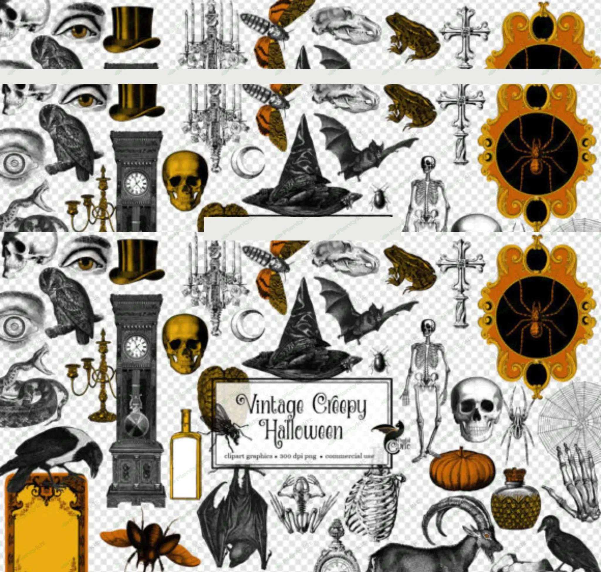 Vintage Halloween Prints | Dark Academia Decor | Halloween Gallery Wall Prints | Moody Gothic Prints