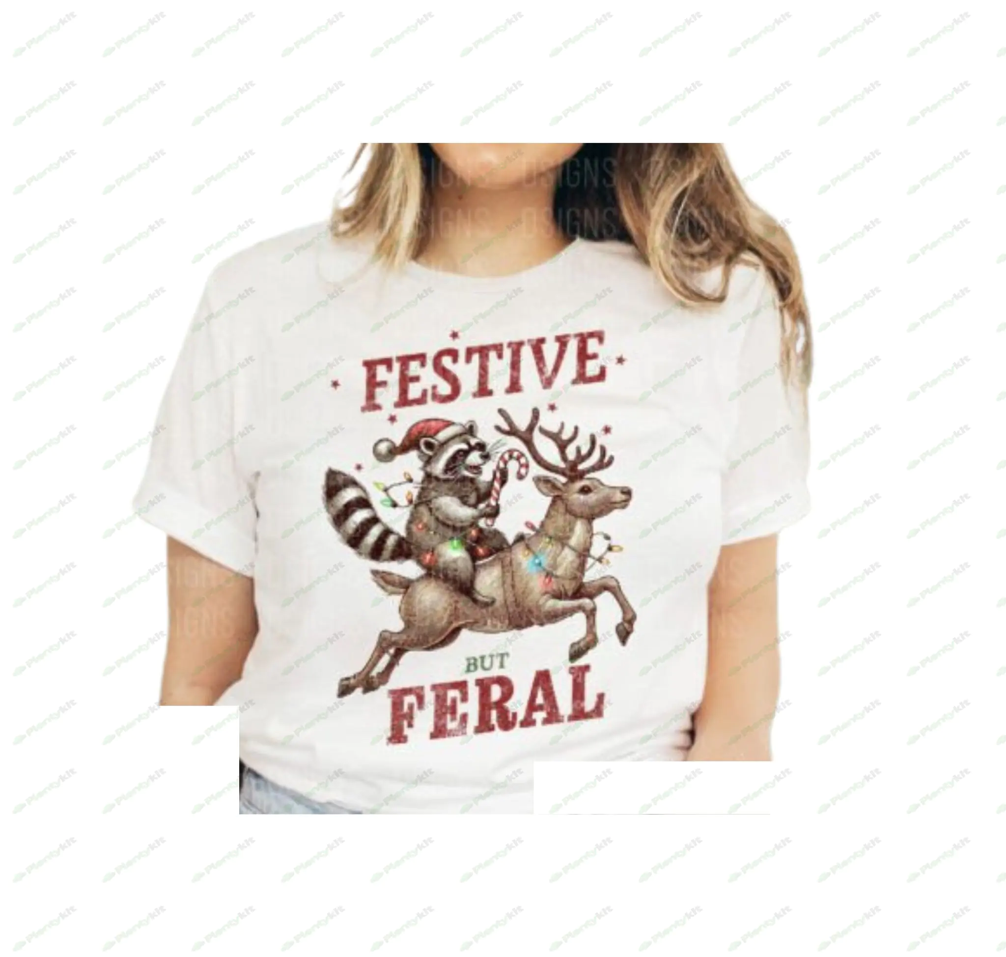 "Vintage Christmas Raccoon Sublimation - Retro Holiday Animal Design"