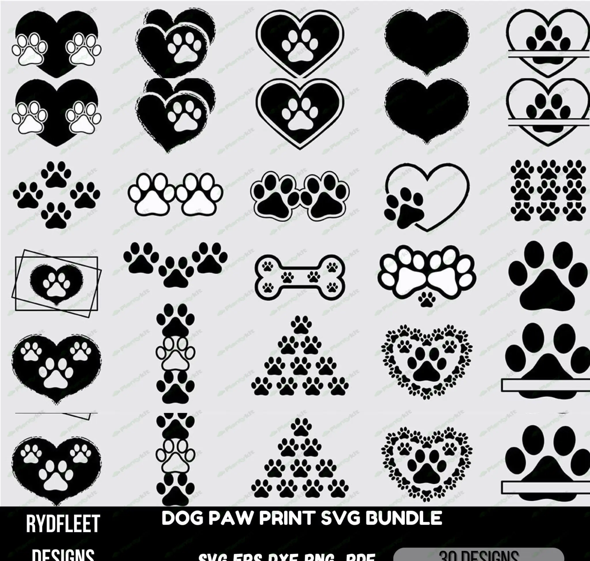 Dog Paw Prints SVG | Dog Paw SVG Bundle | Dog Mom and Paw Prints SVG | Dog Love svg | Dog mom svg |