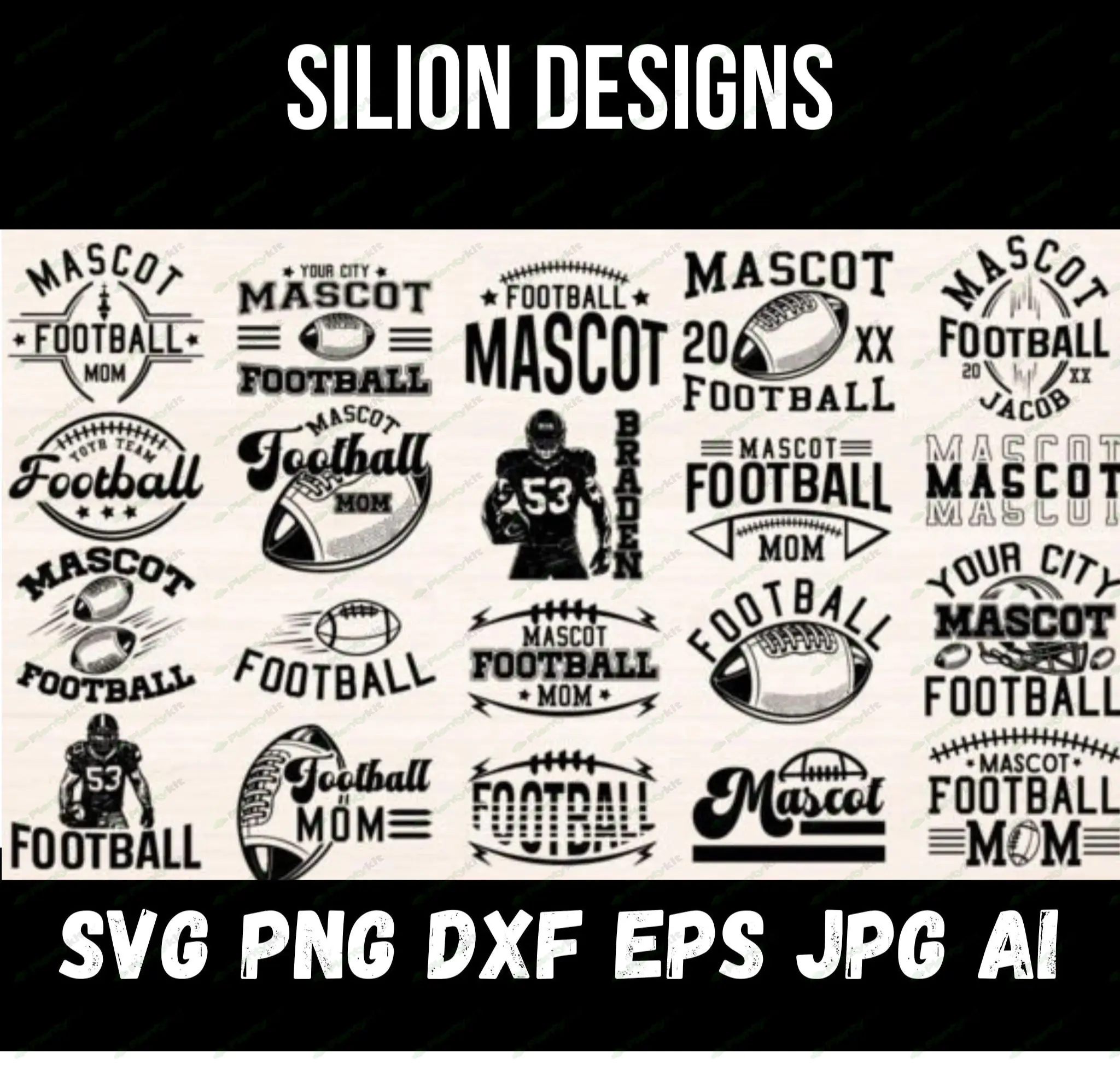 American Football Svg Bundle, Football Game Day Svg