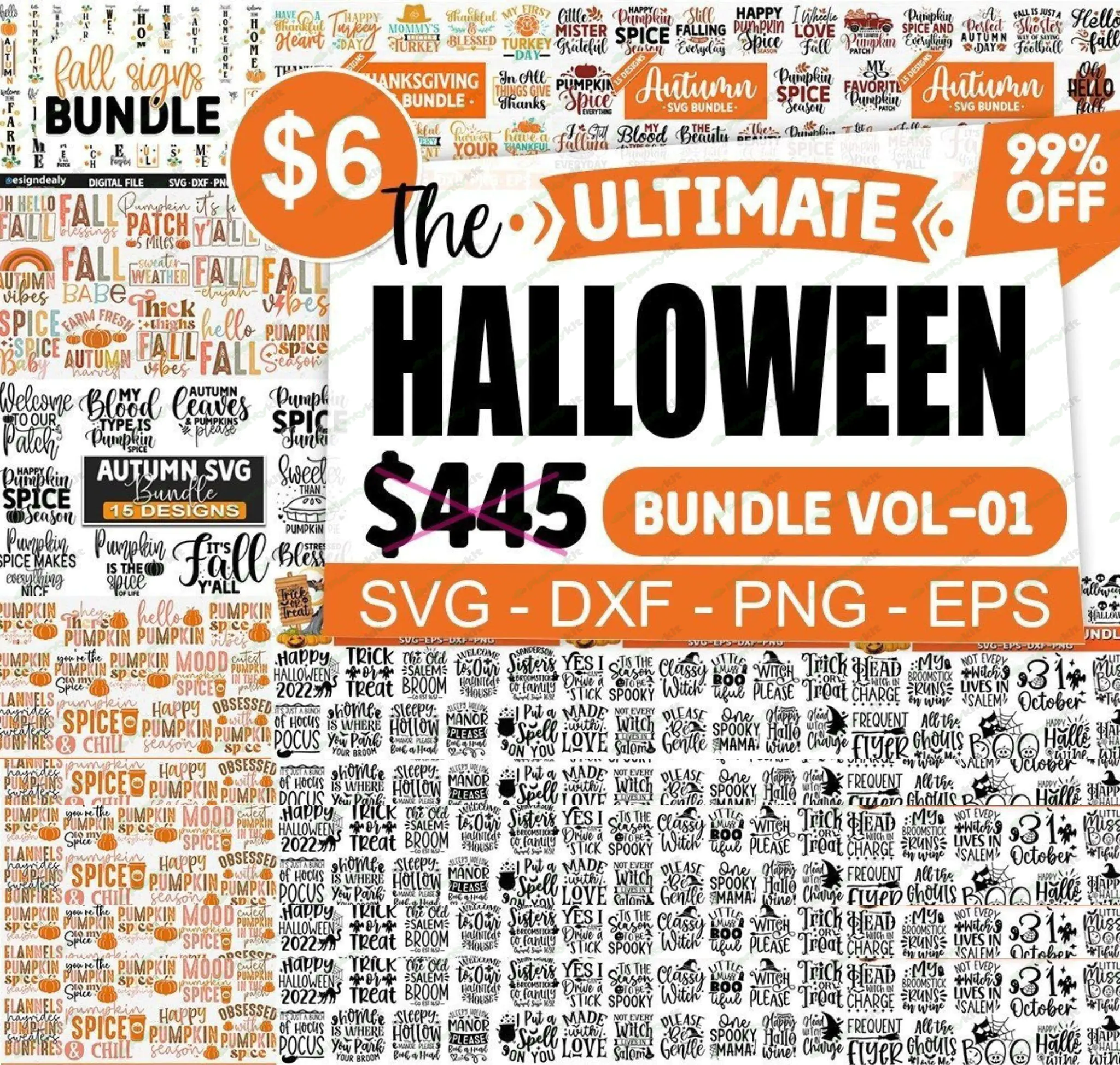 ULTIMATE HALLOWEEN BUNDLE, 250+ Designs, Heather Roberts Art Bundle, Halloween svg, Fall svg, Thanks