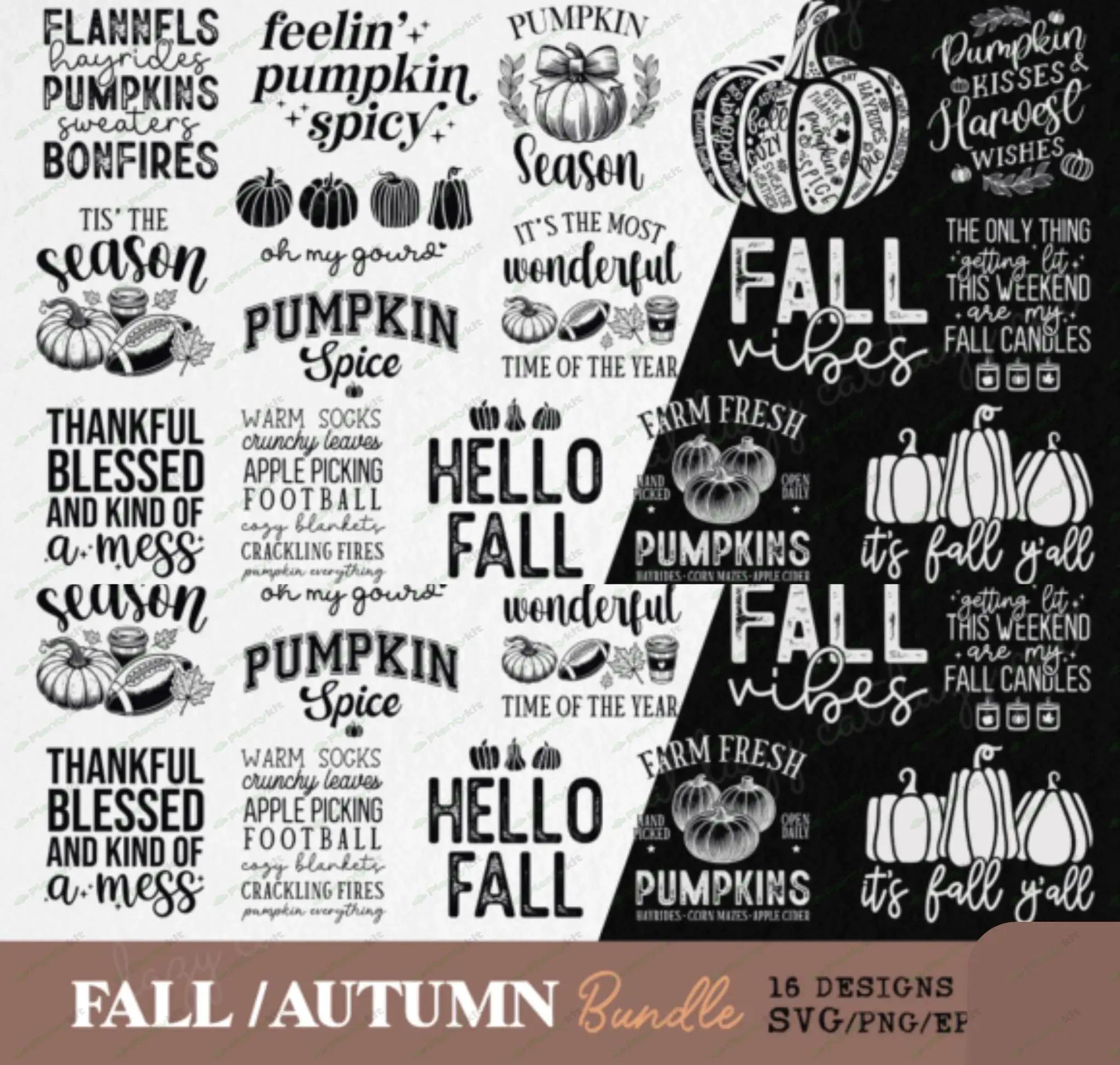 Autumn SVG Bundle, Fall SVG Bundle, Thanksgiving Svg, Fall Svg