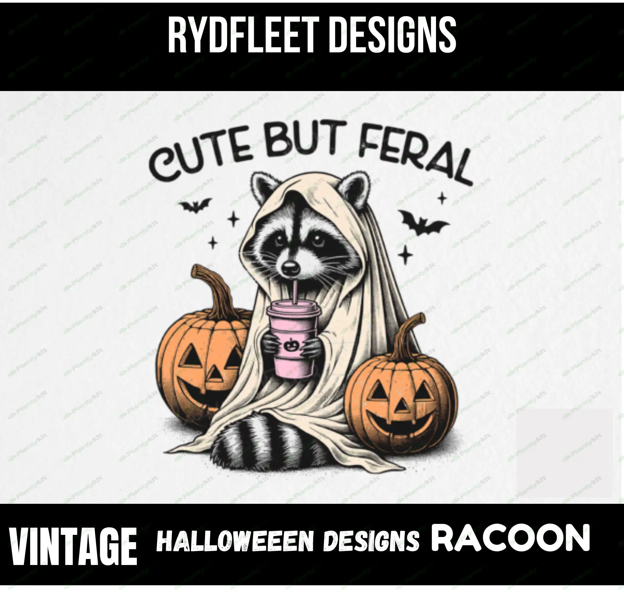 Halloween Png, Halloween Raccoon Png, Halloween Vibes, Sublimation Design, Halloween Design