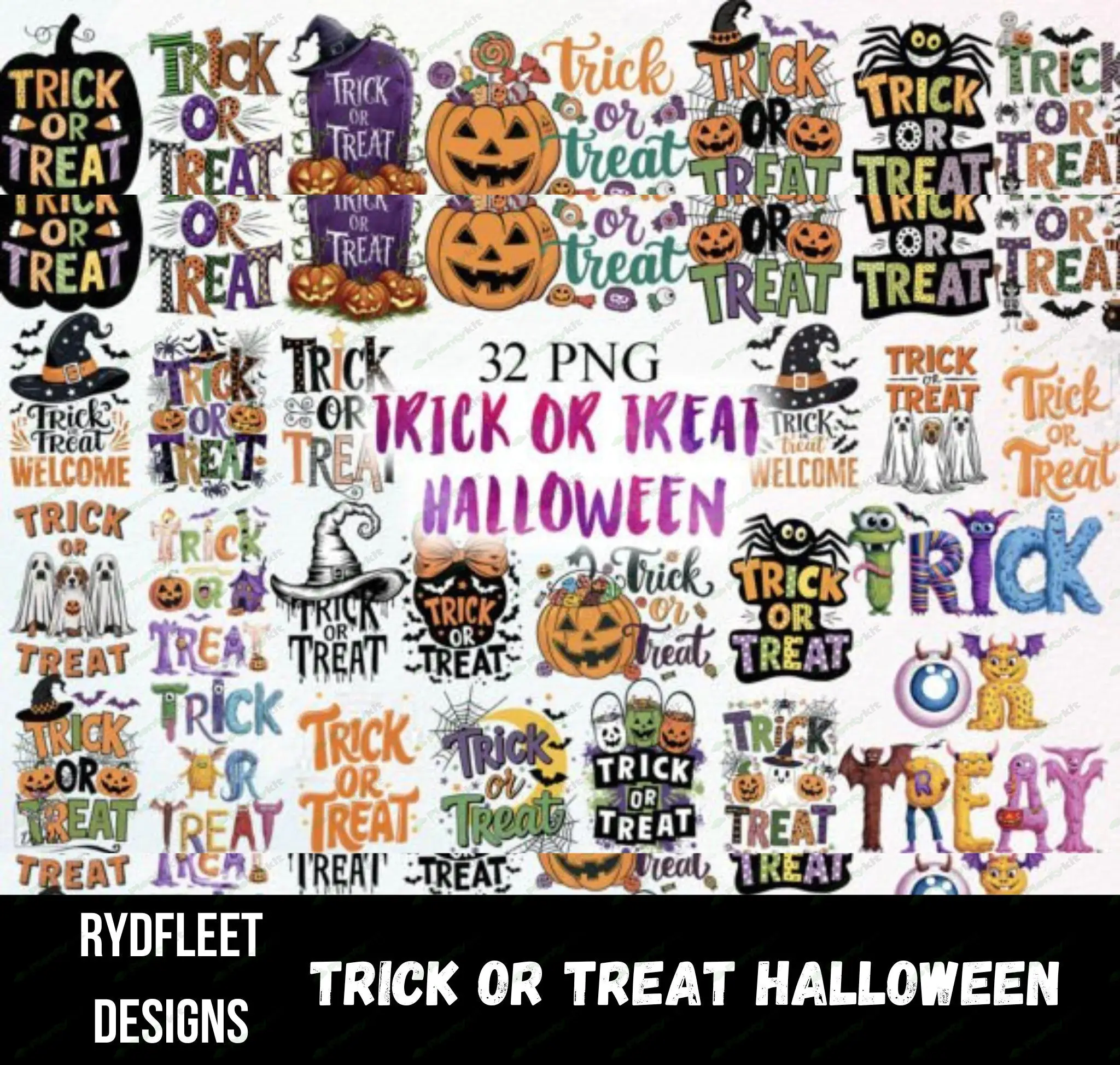 Trick or treat png sublimation design download, Happy Halloween png, Halloween png, spooky vibes png