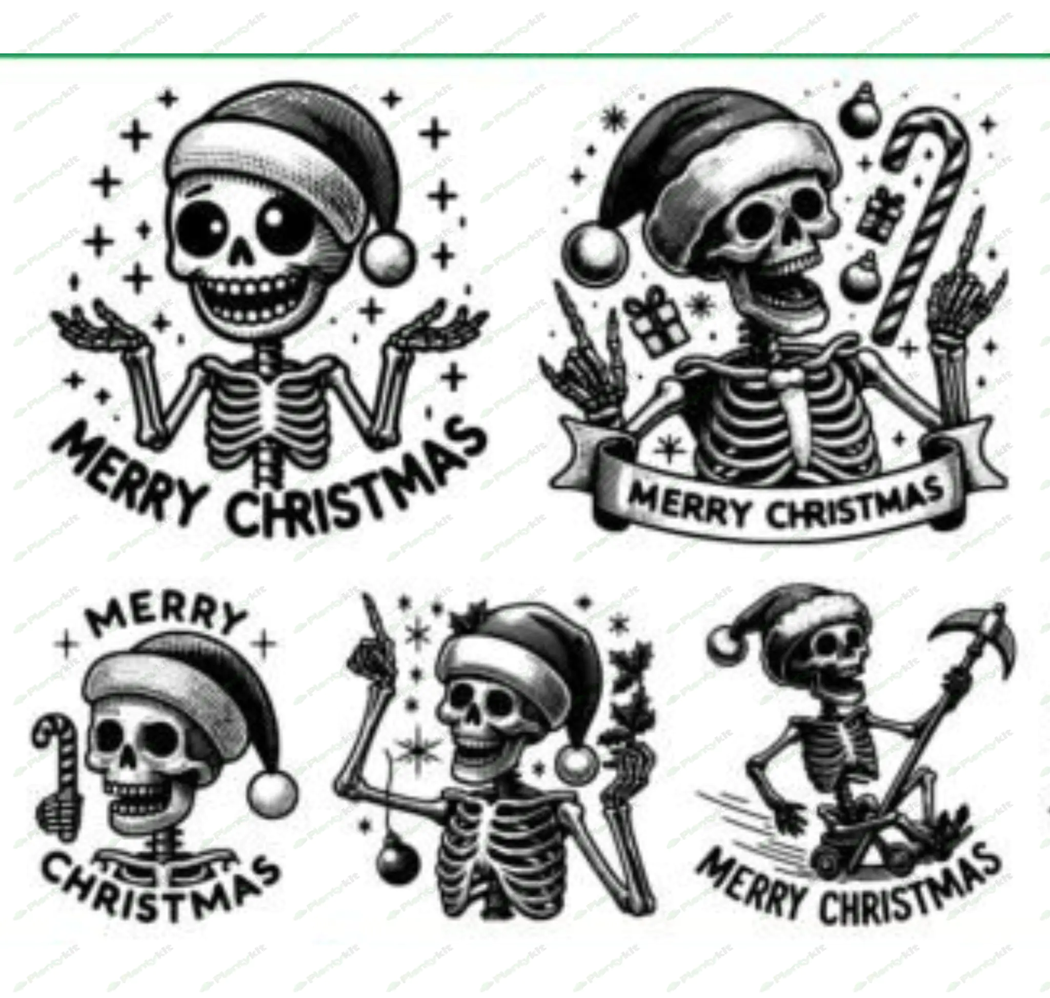 Skeleton Funny Christmas SVG Bundle | Spooky & Festive Designs for Cricut & Crafts