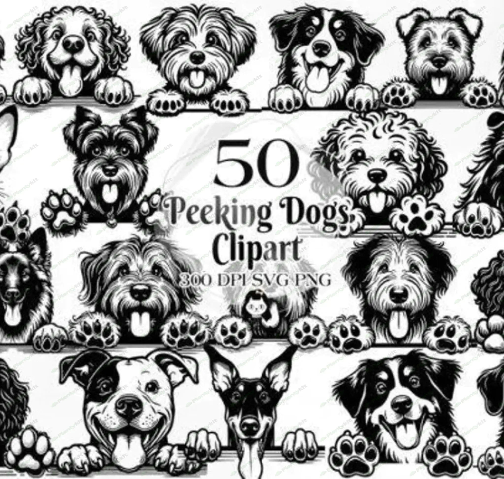 840 Dogs Bundle Cliparts Sublimation Watercolor Commercial Use