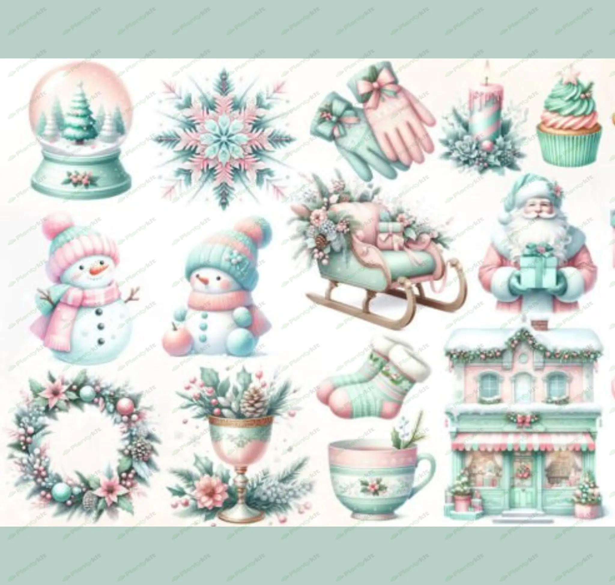 Christmas Snowman Clipart | Festive Snowman Graphics for Holiday Crafts & Designs