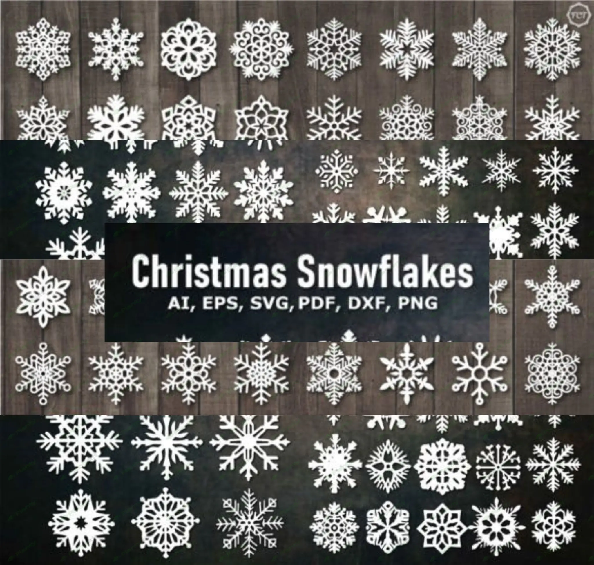 "Snowflake SVG Bundle - Beautiful Christmas Snowflake Designs for Holiday Crafts!"