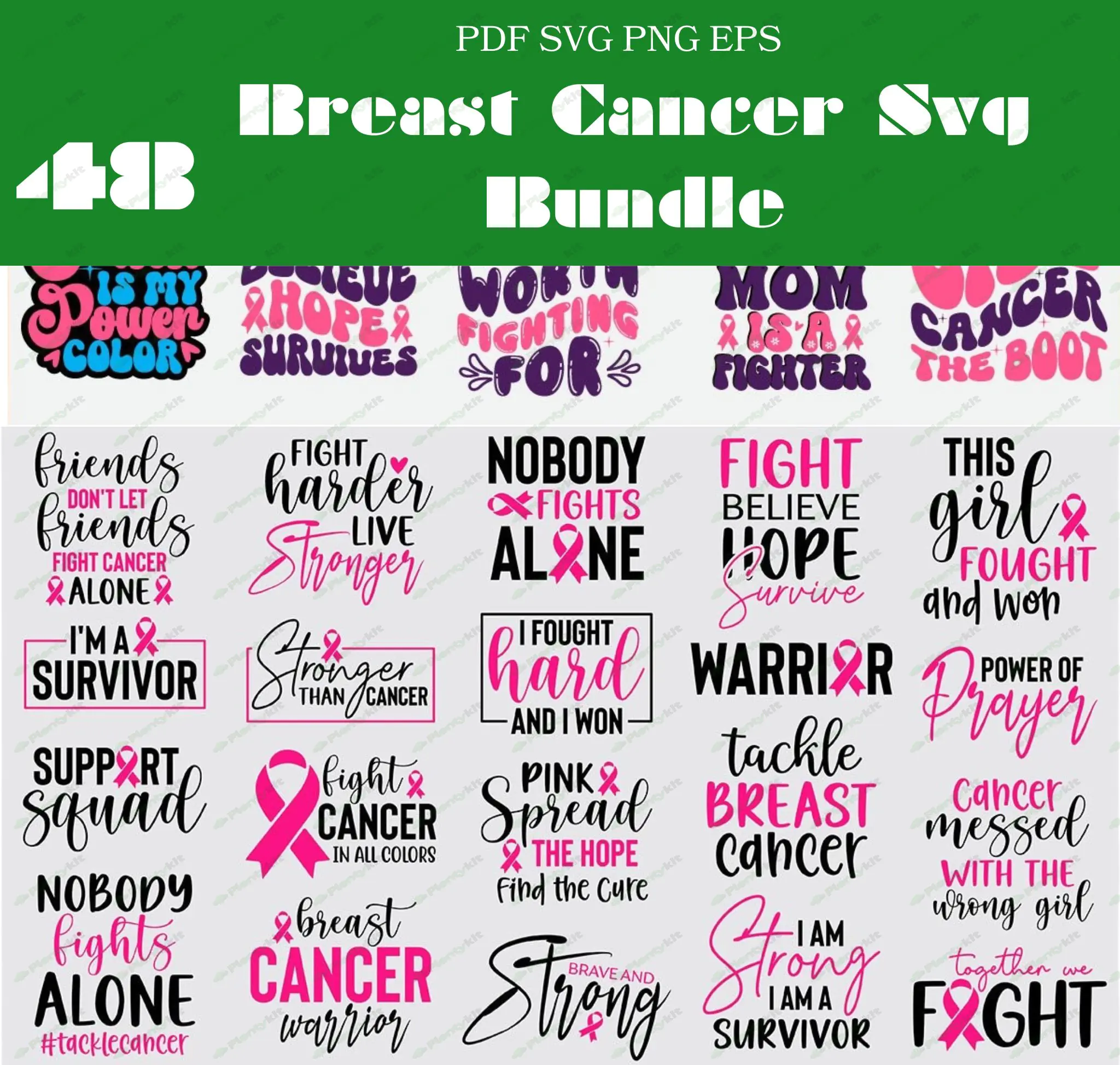 Cancer Awareness Svg Bundle, Breast Cancer SVG Bundle, Cancer SVG, Cancer T-shirt Design, Cancer