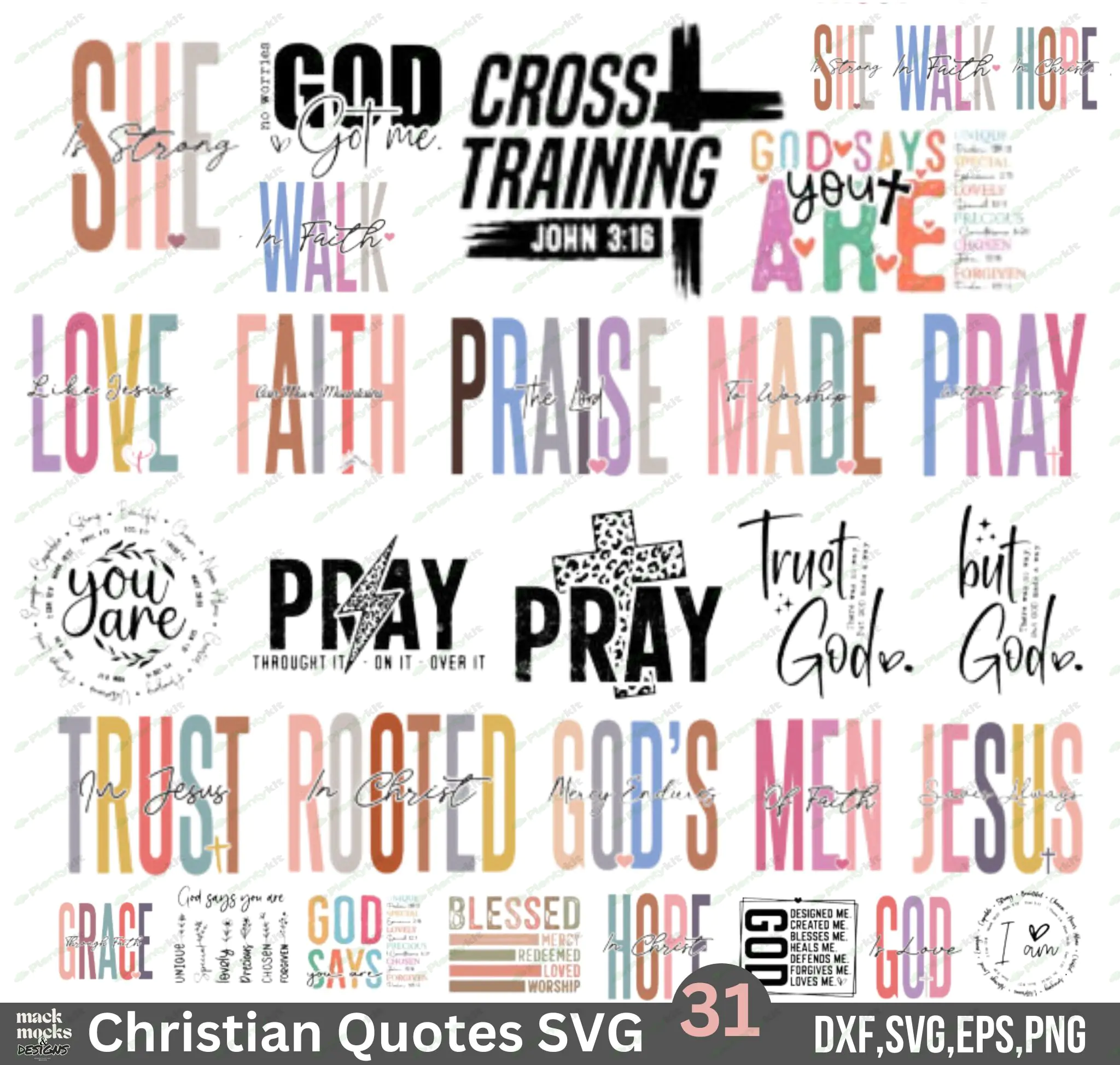 Christian Quotes Bundle SVG, Faith Bundle SVG, Scripture, Bible Verses Bundle, Religious SVG, Cricut