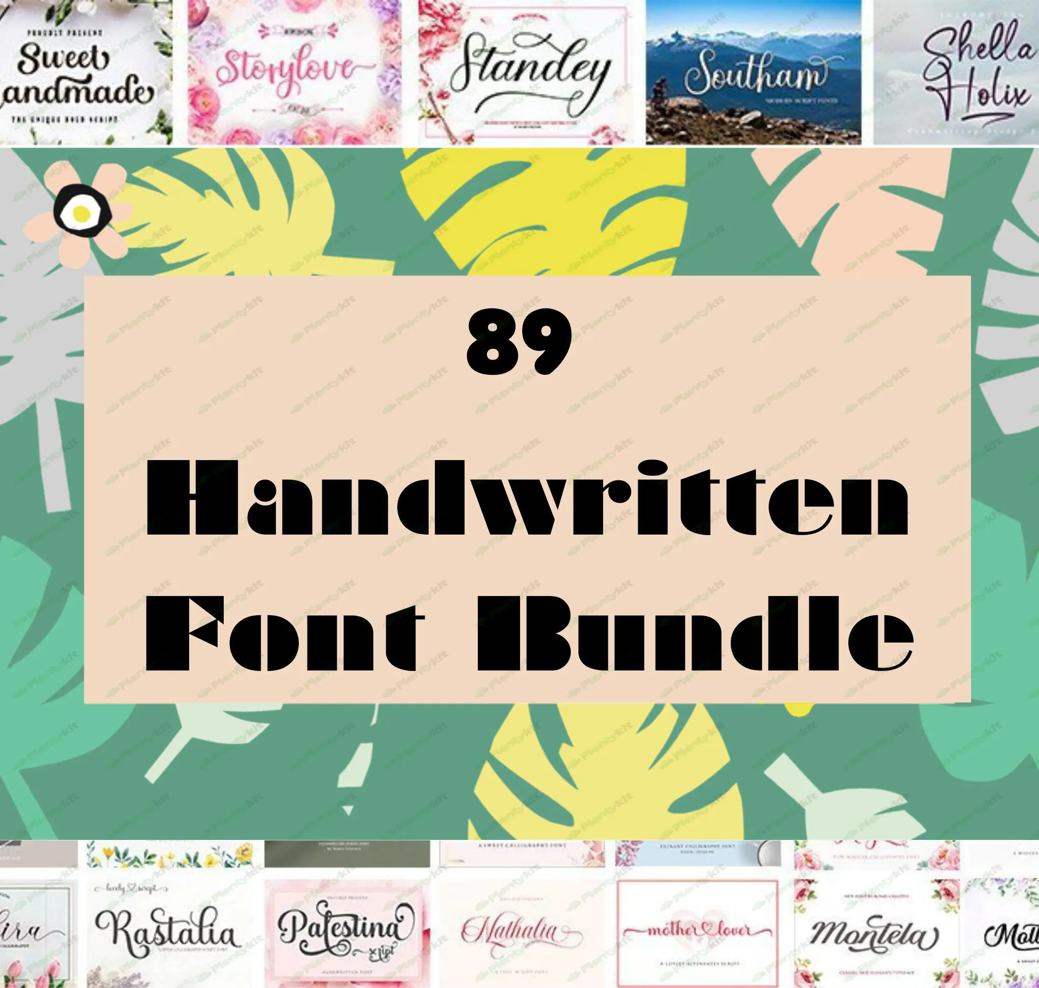 Handlettered Font Bundle - Planner Fonts - Farmhouse Font - Calligraphy Font - Cursive Font - Cricut