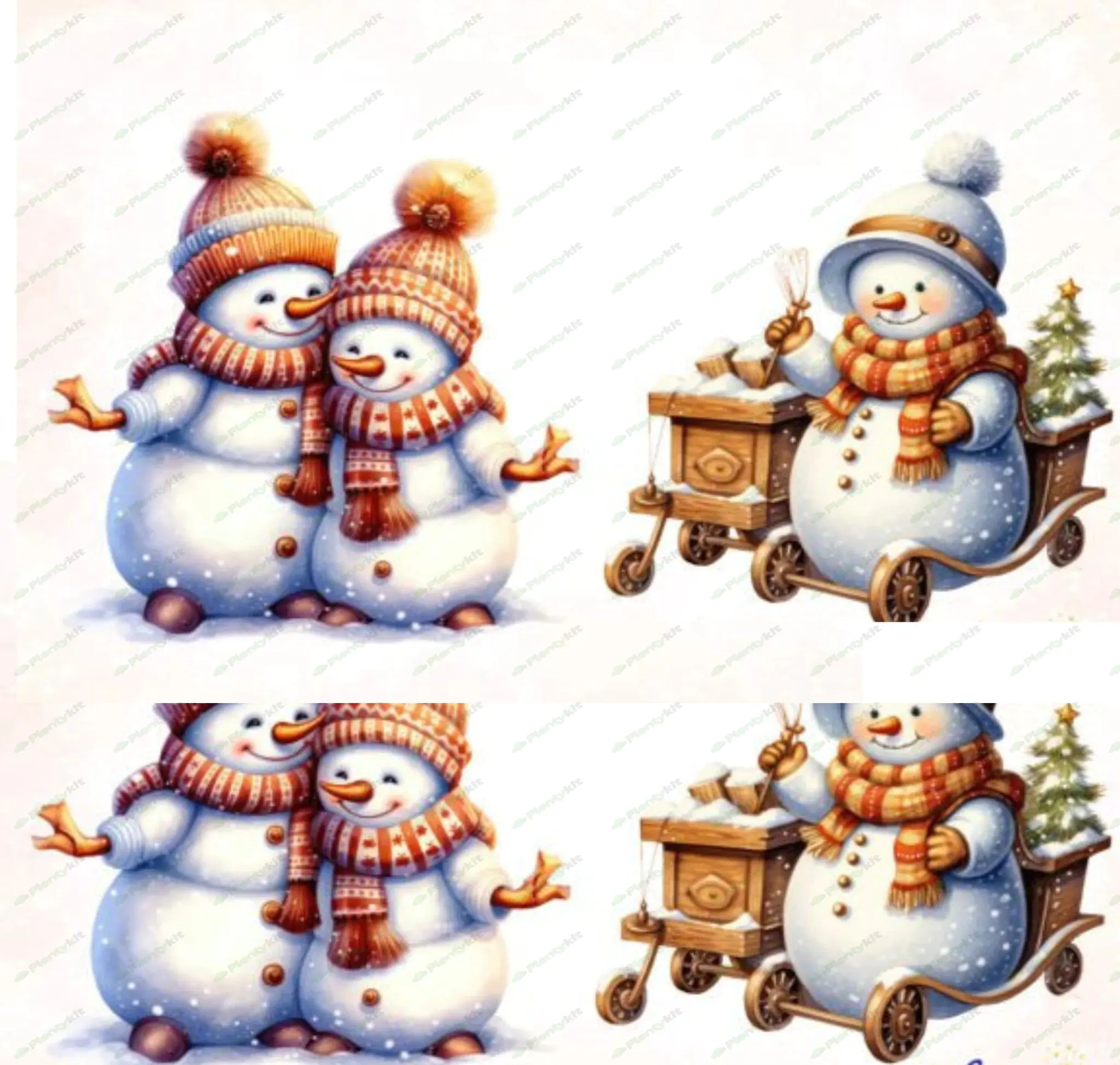 12PNG/JPG Christmas Snowman bundle Clipart, Memory Book, Junk Journals, Scrapbooks, Digital Planners