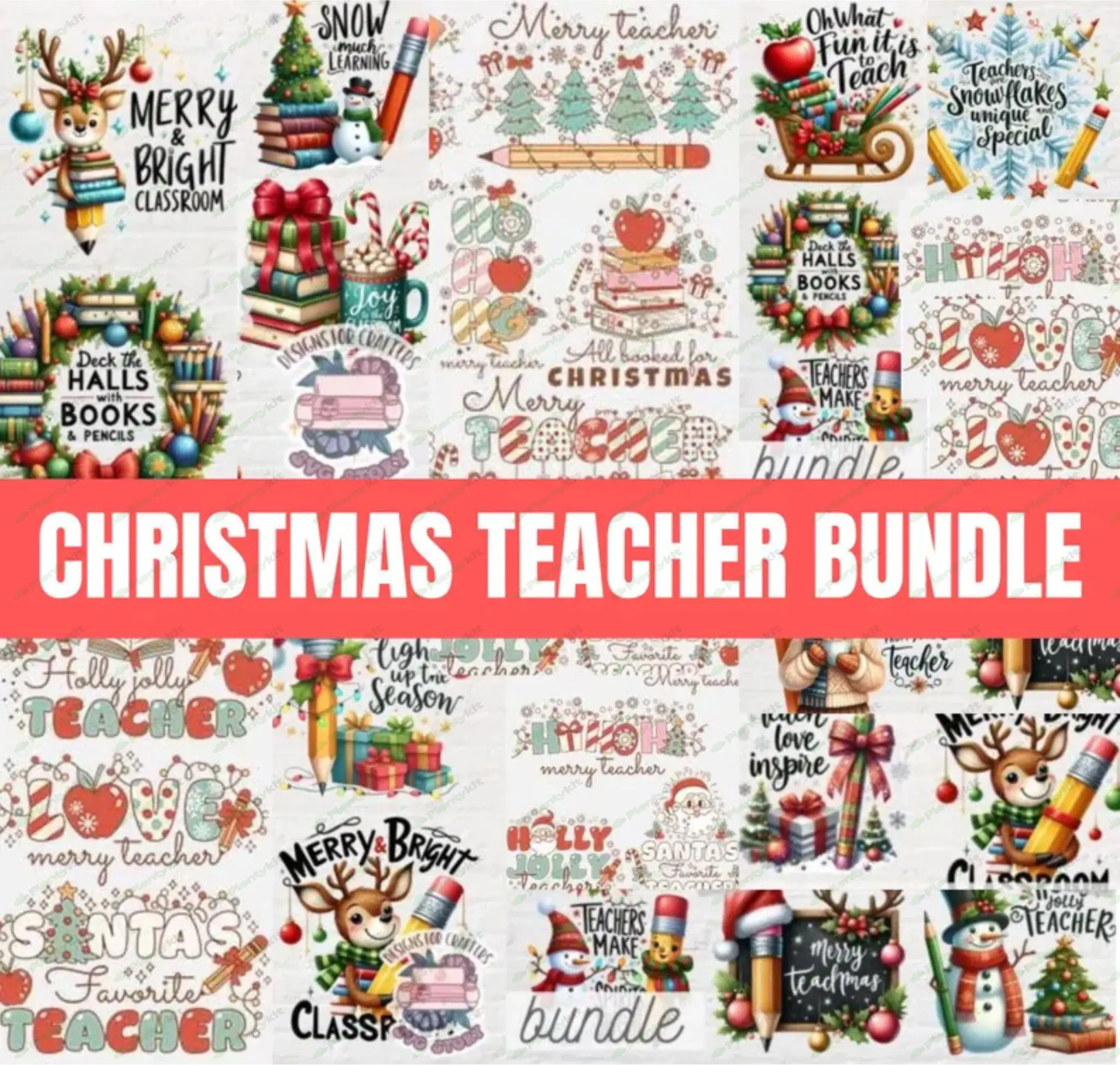 Teacher PNG Bundle, Teacher Svg, Holiday Fall Teacher Bundle, Christmas Teacher, Retro Teacher Png,