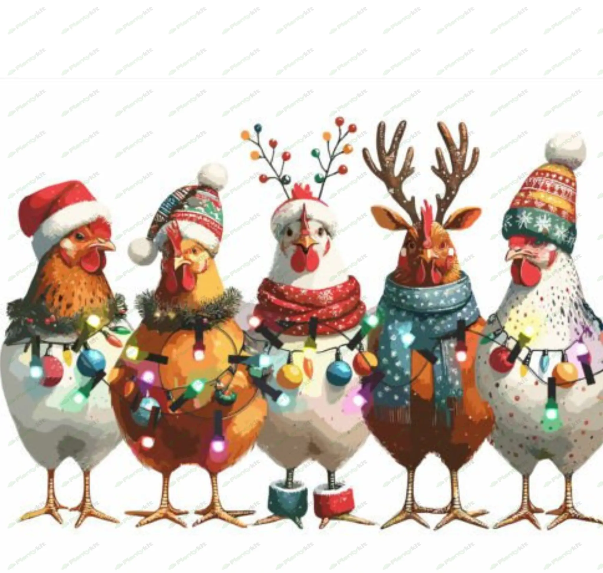 Chicken Christmas PNG, holiday chicken design, chickens with scarves, Christmas chickens PNG, downlo