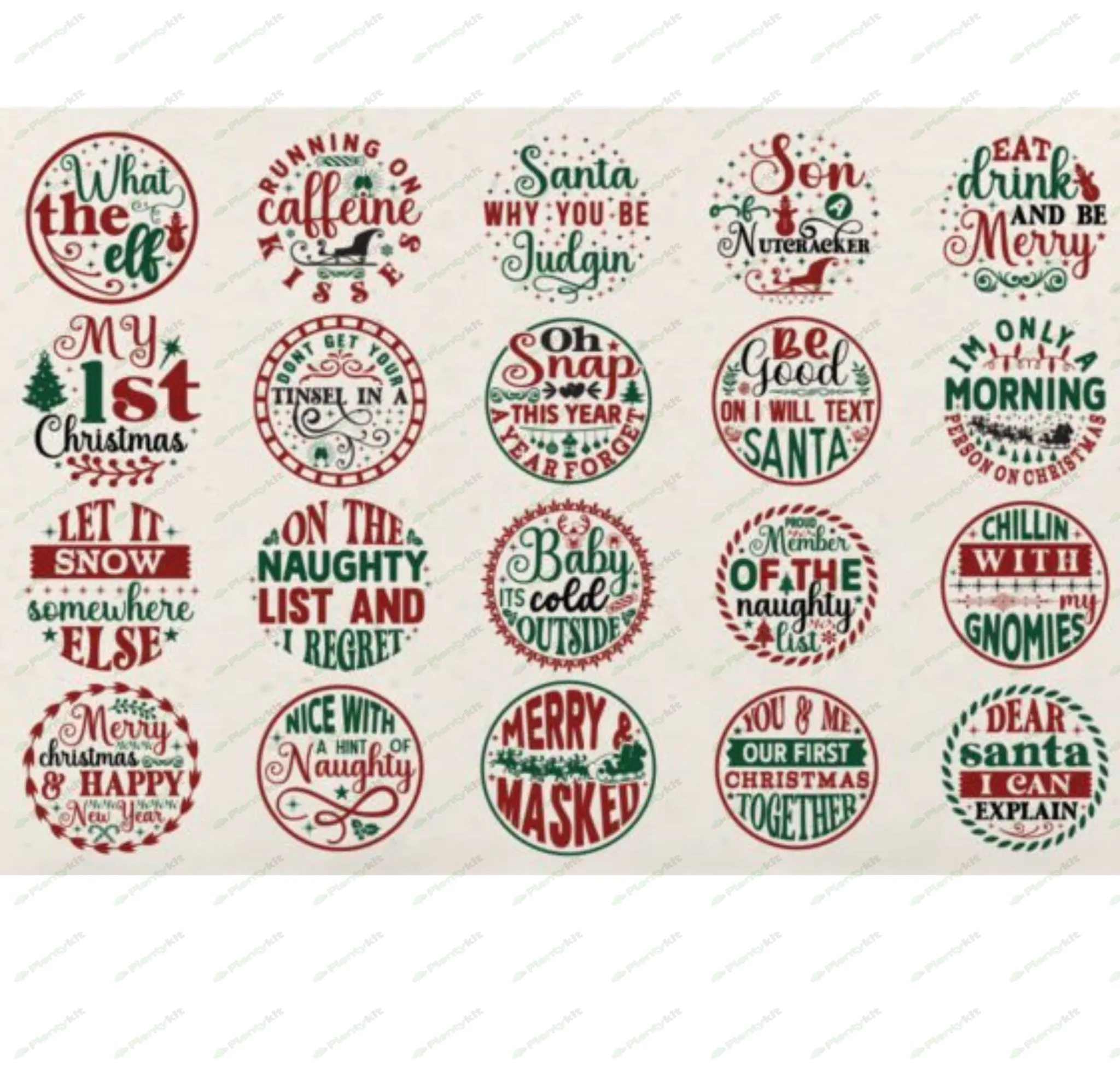 Christmas Ornament SVG Bundle | Christmas Decorations | Christmas Glowforge Laser Cut File Ornaments