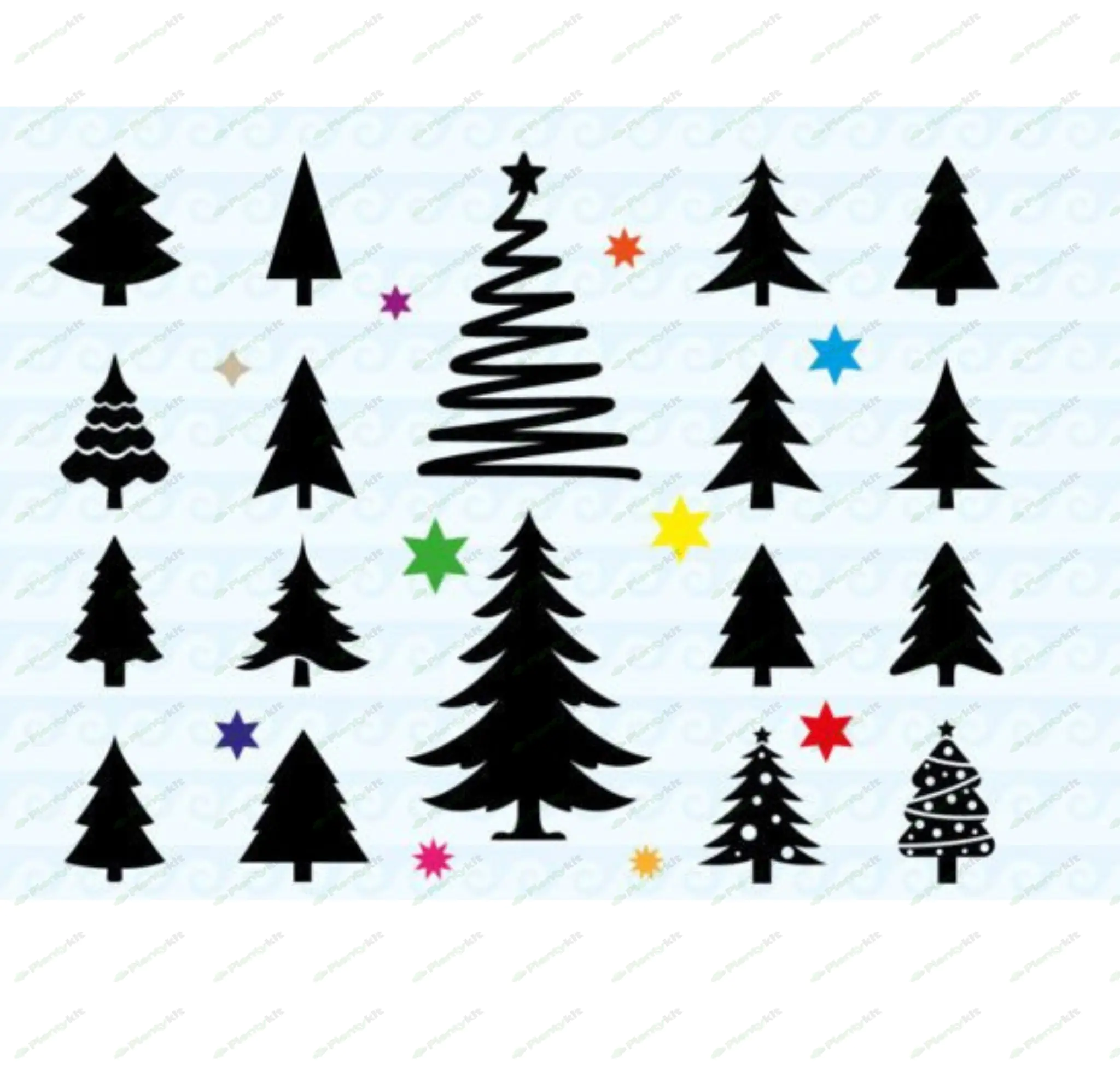 Christmas Tree SVG DXF PNG Bundle, Pine Tree svg, Christmas svg, Pine Hand Drawn svg, Christmas Tree