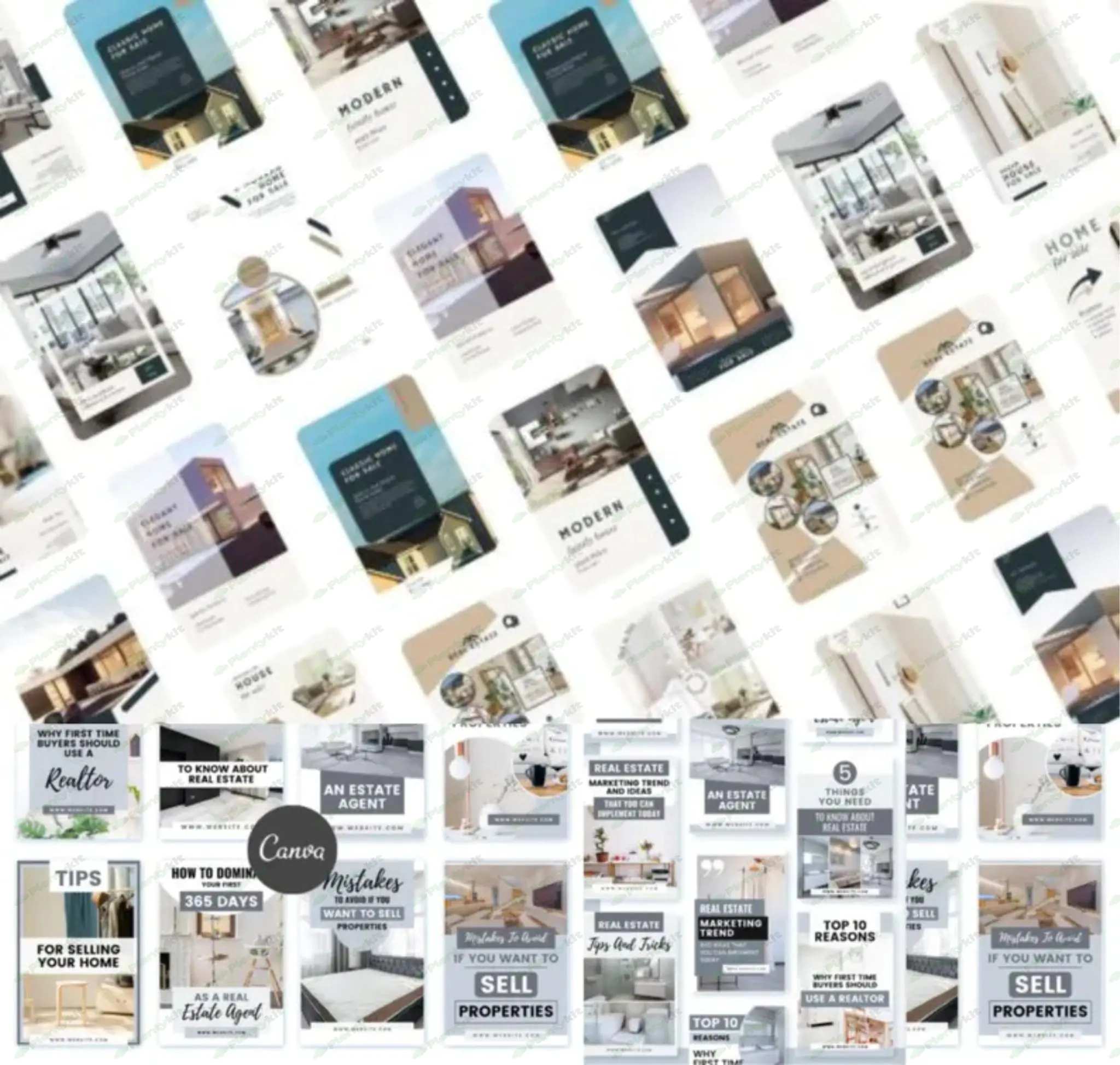 Real Estate Templates, Real Estate Social Media PINTEREST Bundle,Marketing, RealtorNA, MARKETING.