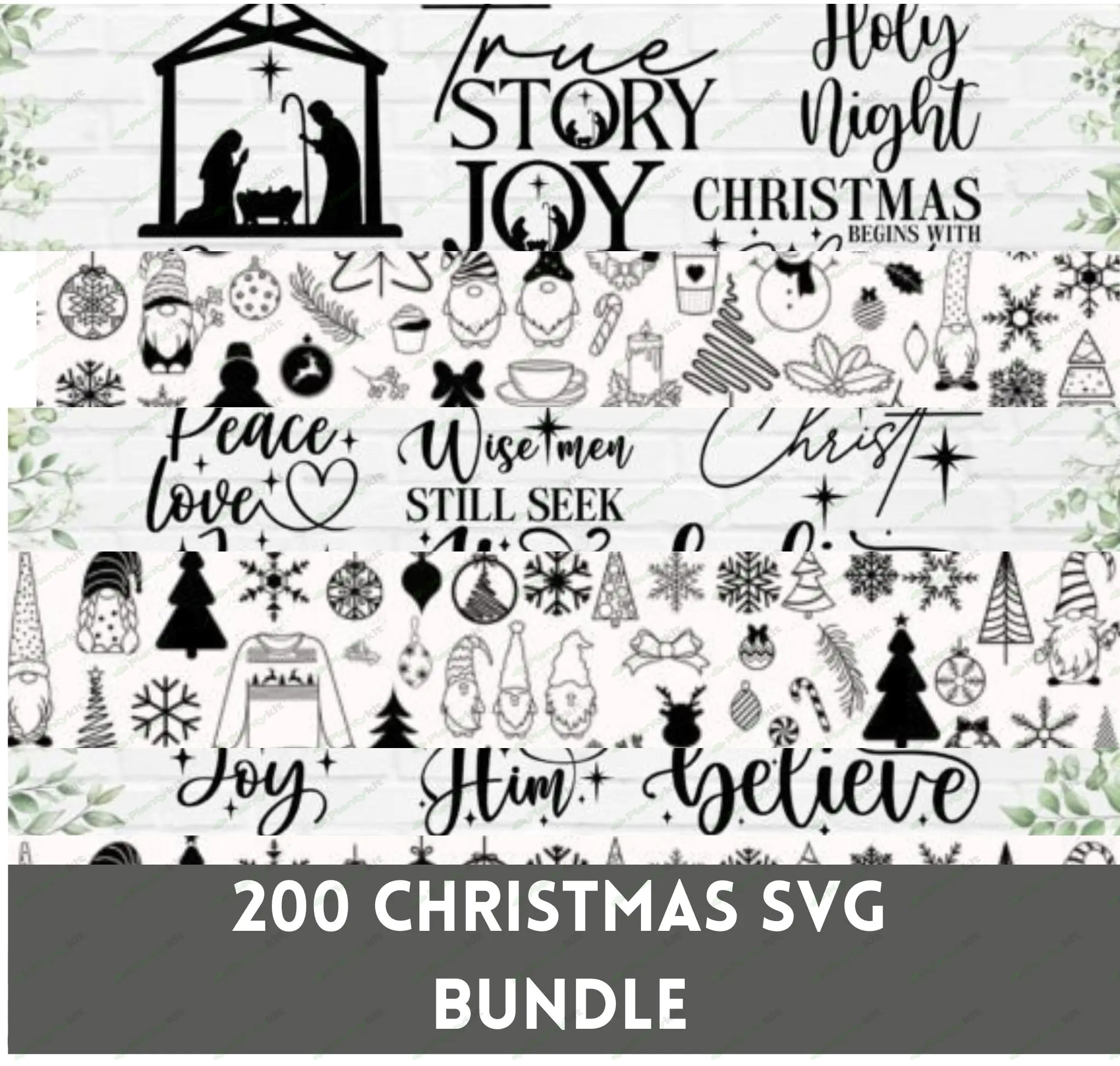 Christmas Svg Png Bundle Don't Stop Believin' Jingle Bell Rockin Pink Santa Sleigh Lets Get Crackin'