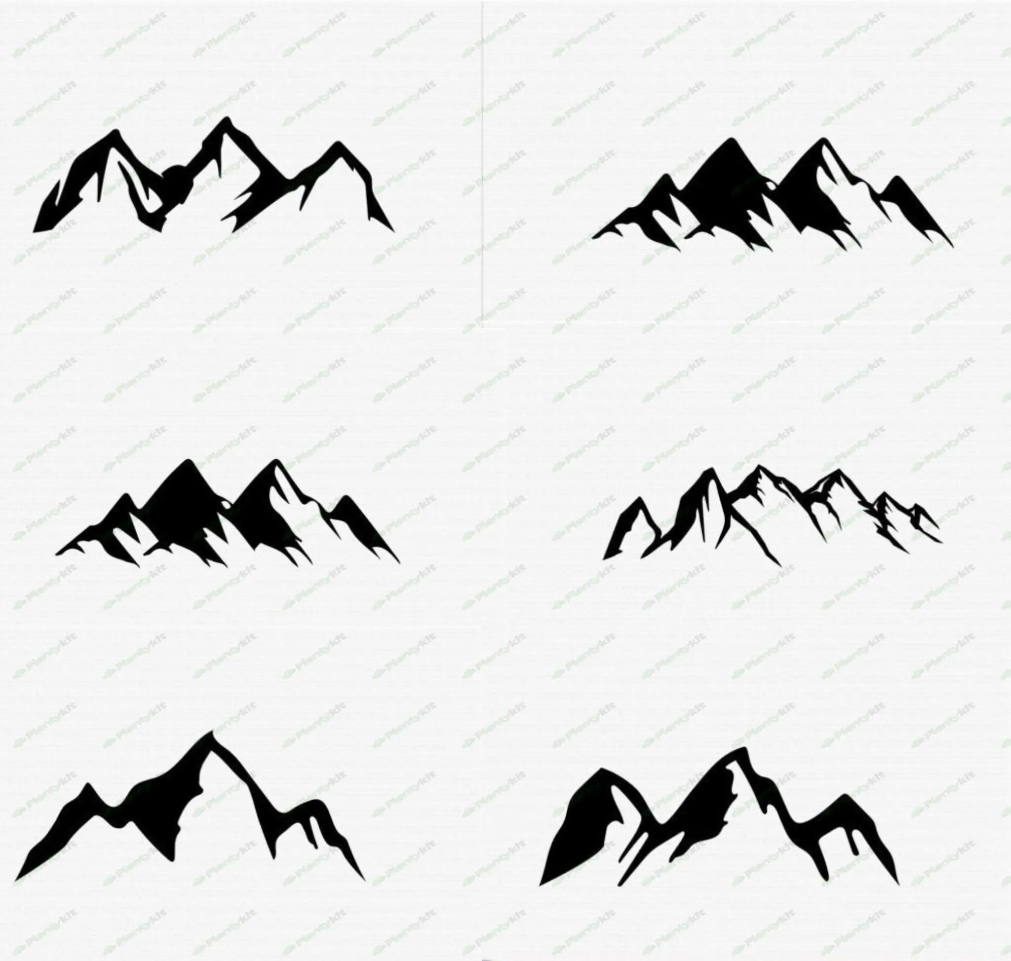 Mountains SVG, File For Cricut, For Silhouette, Cut Files, Forest Scenery Svg - Mountain Clipart - P