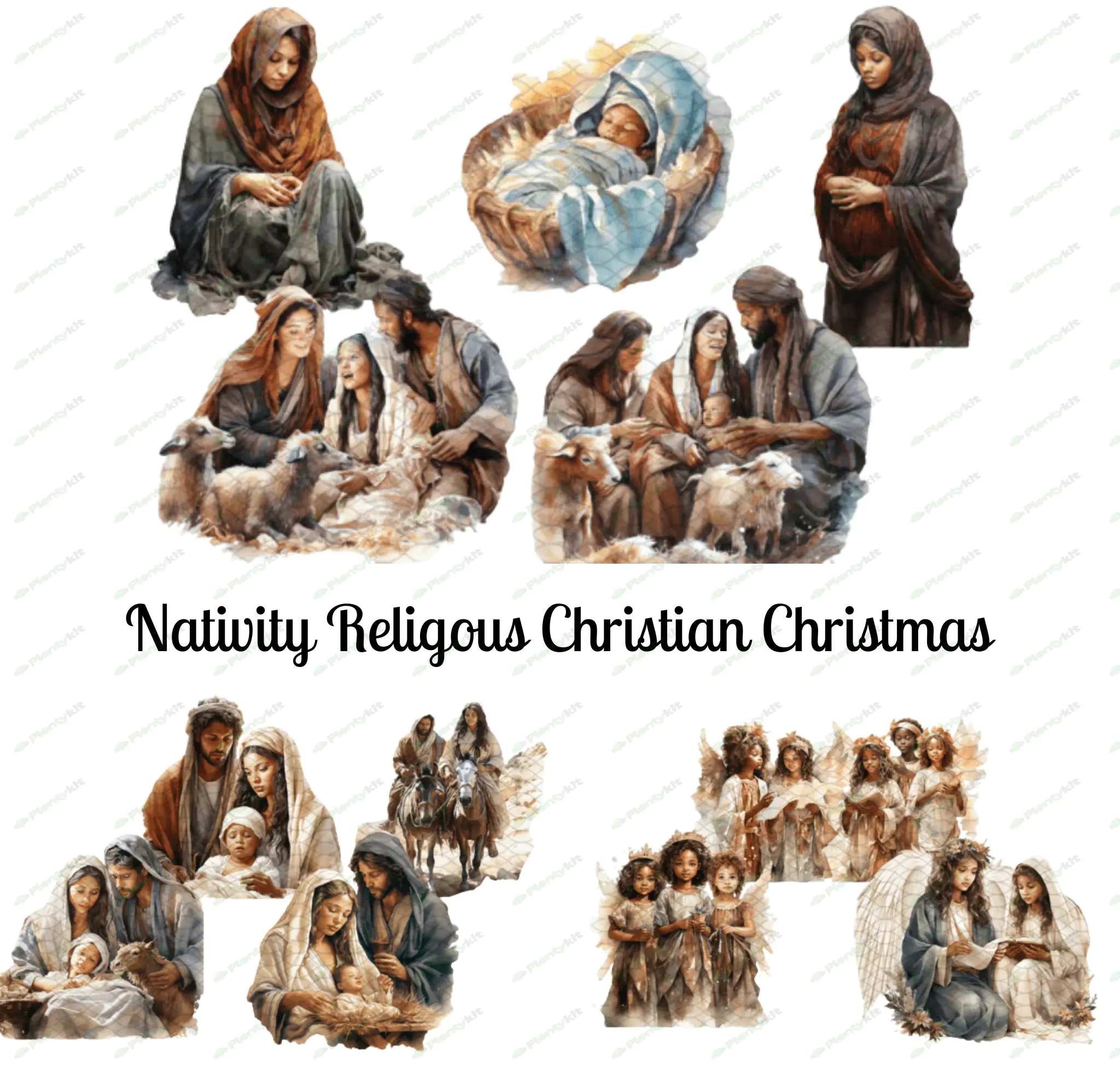 Handcrafted Nativity Set | Religious Christian Christmas Decor | Holy Family Figurines