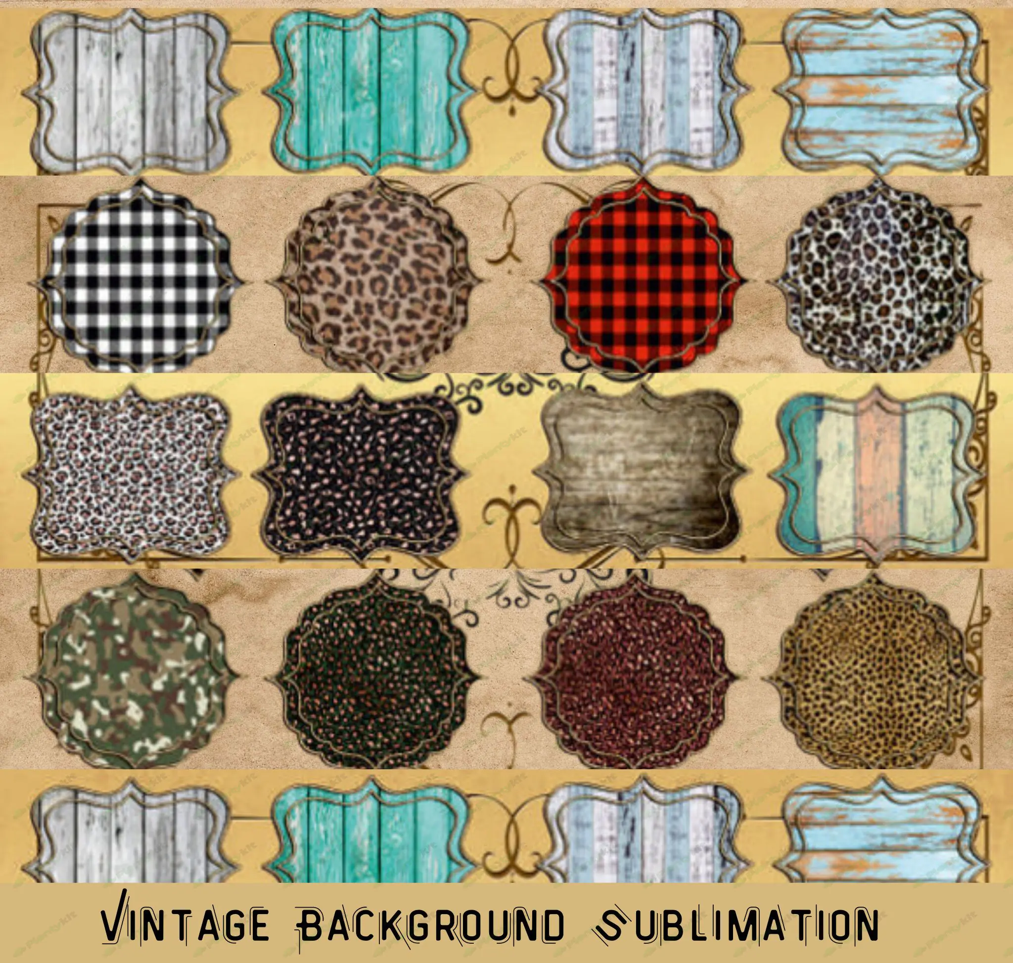 "Vintage Background Sublimation Designs | Retro Digital Backdrops | Distressed Sublimation.