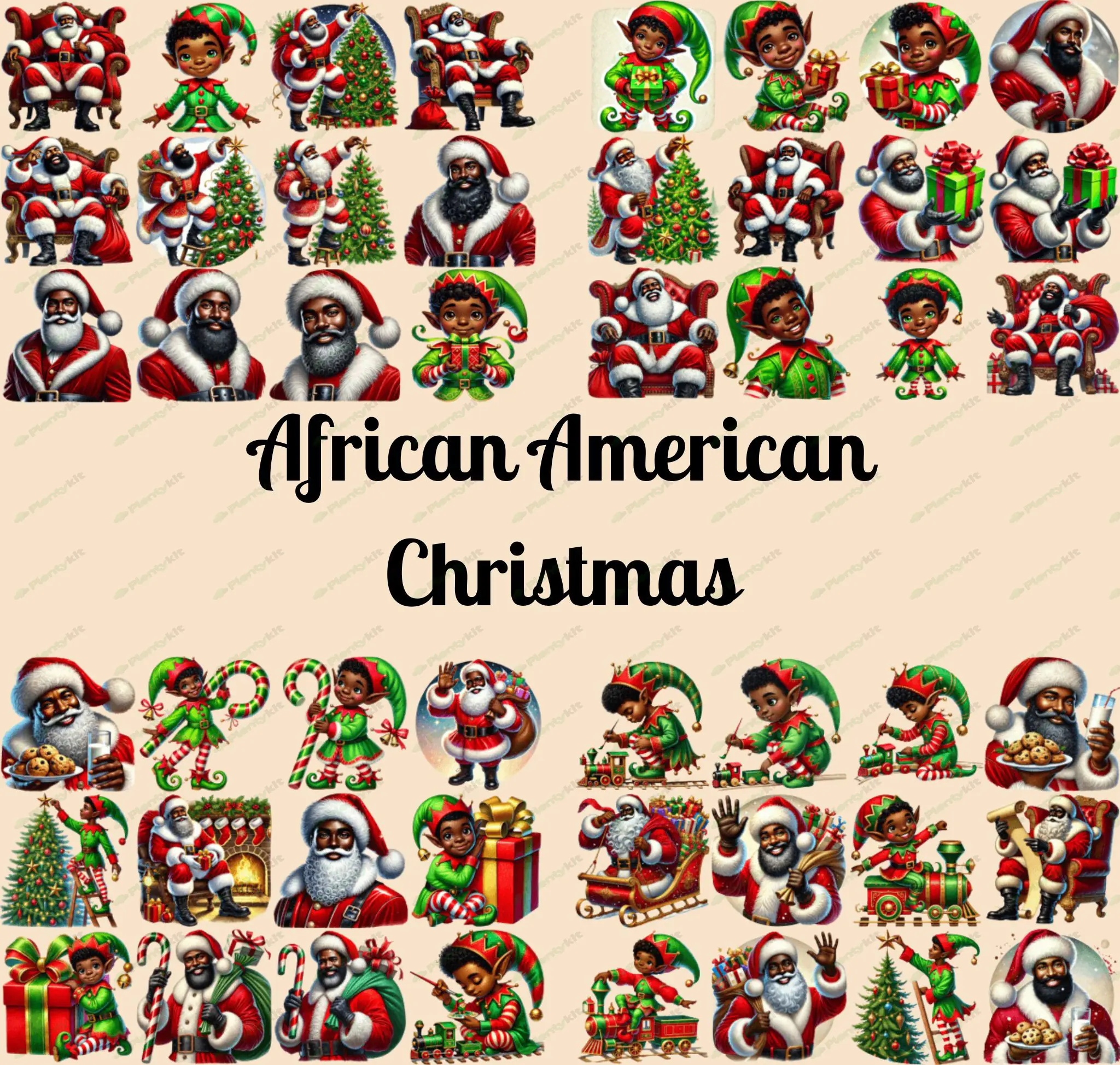 African American Christmas Decor | Black Santa Ornaments | African American Holiday Gifts & Decorat