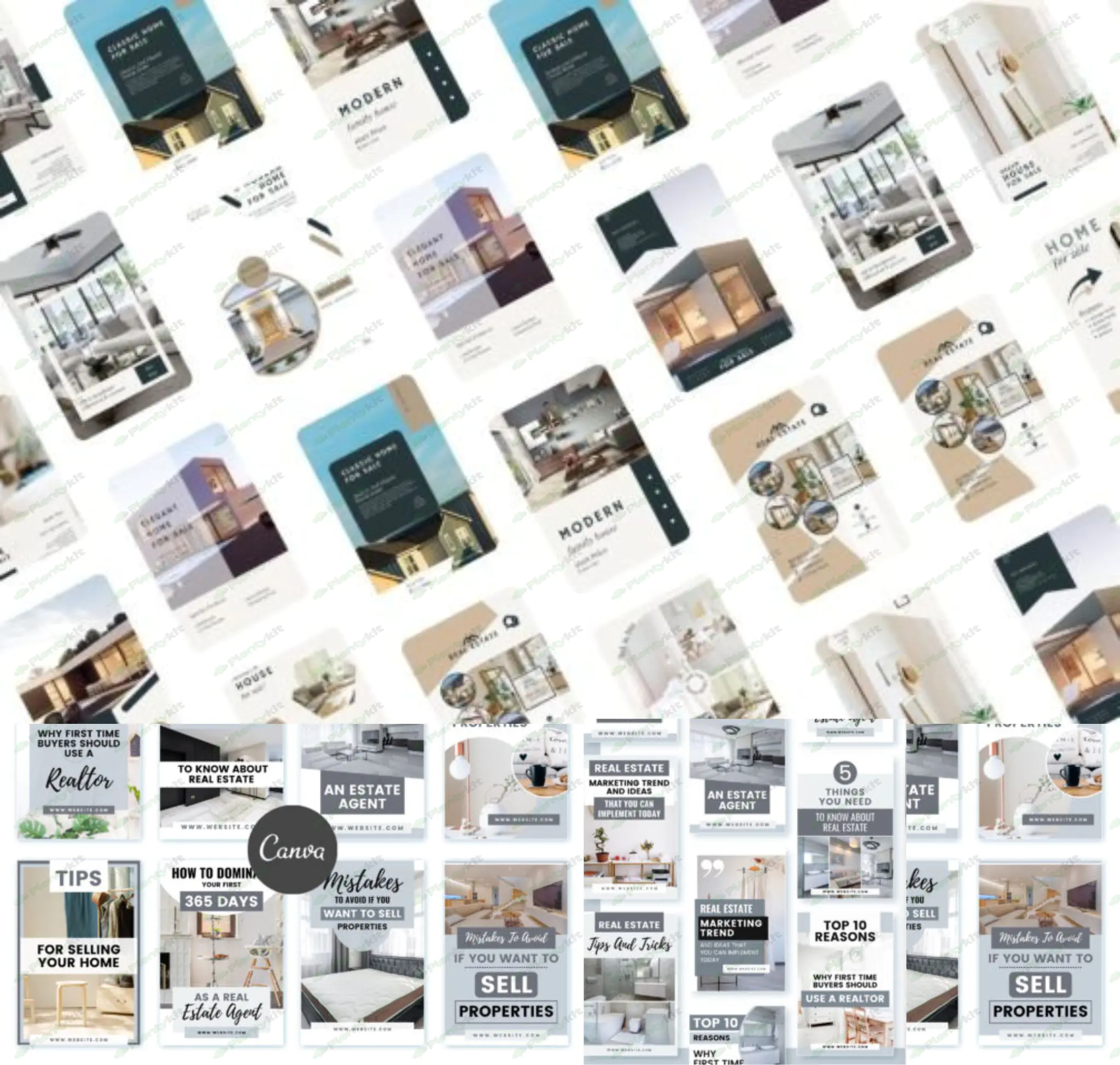 Real Estate Templates, Real Estate Social Media PINTEREST Bundle, Real Estate Marketing, Realtor/RLE