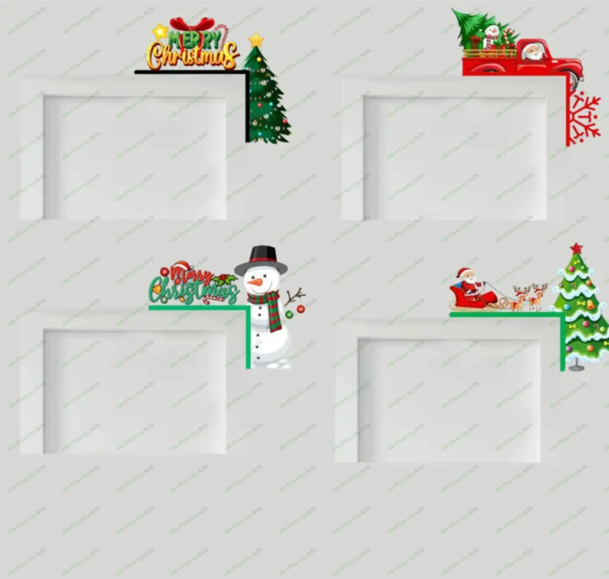 Christmas Door Corners Svg, Christmas Gnome, Gingerman Svg, Christmas Svg, Santa Svg, LASER.