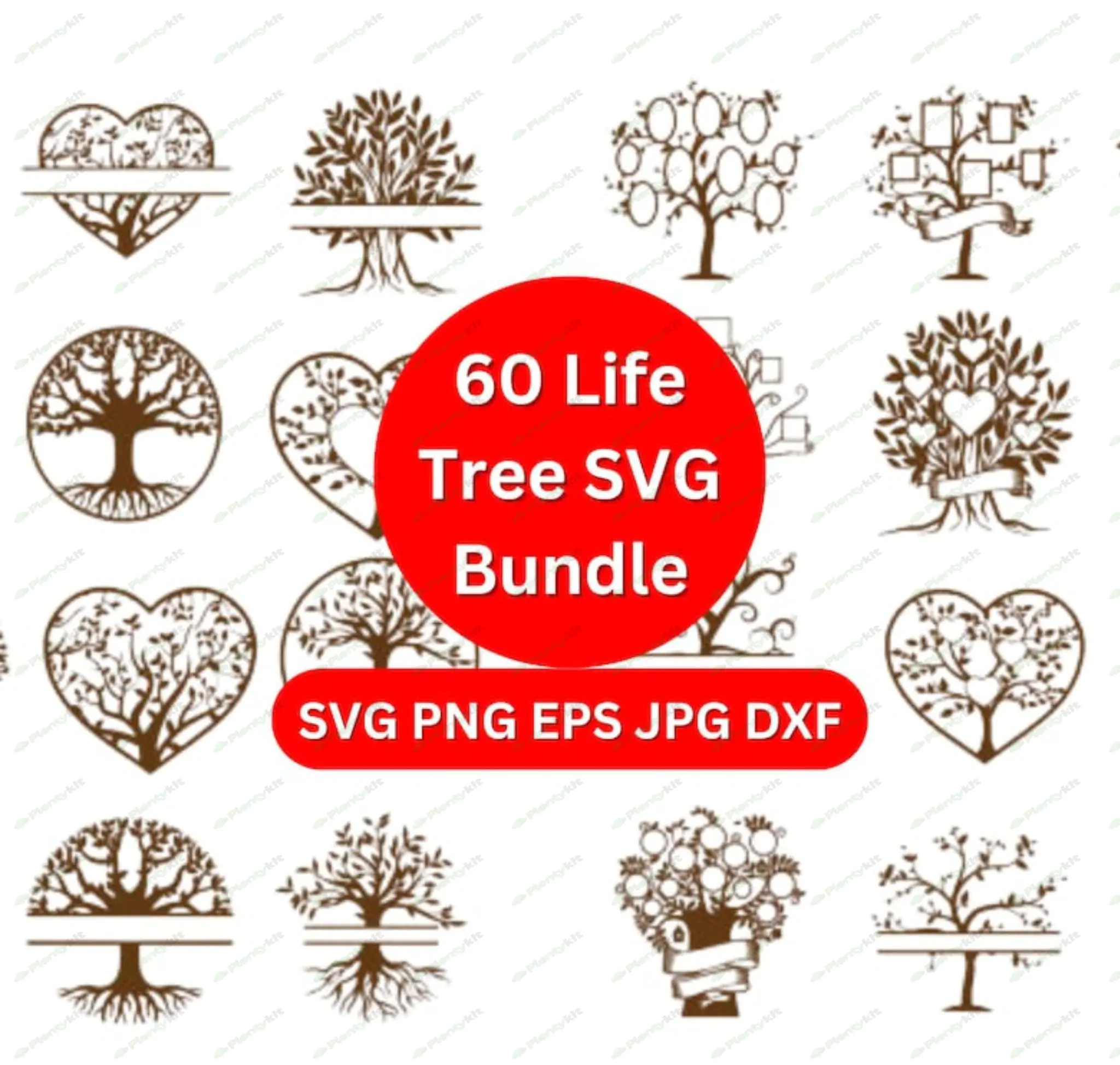 Tree Svg Bundle, Tree Of Life Svg, Family Tree Branch, Cut Files For Cricut, Family Tree Clip