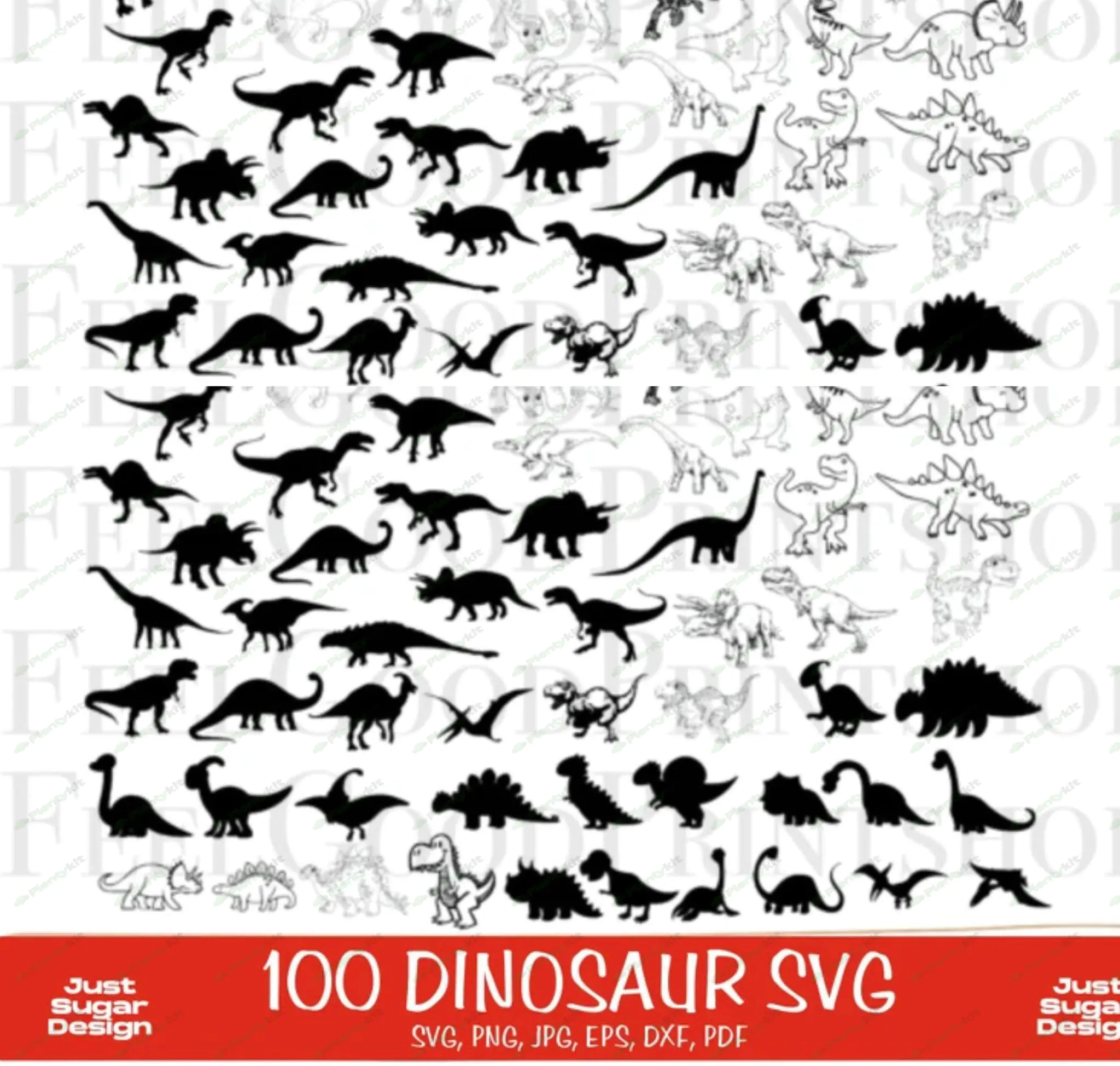 100-Dinosaur-SVG-Dinosaur-Silhouette-cute dinosaur