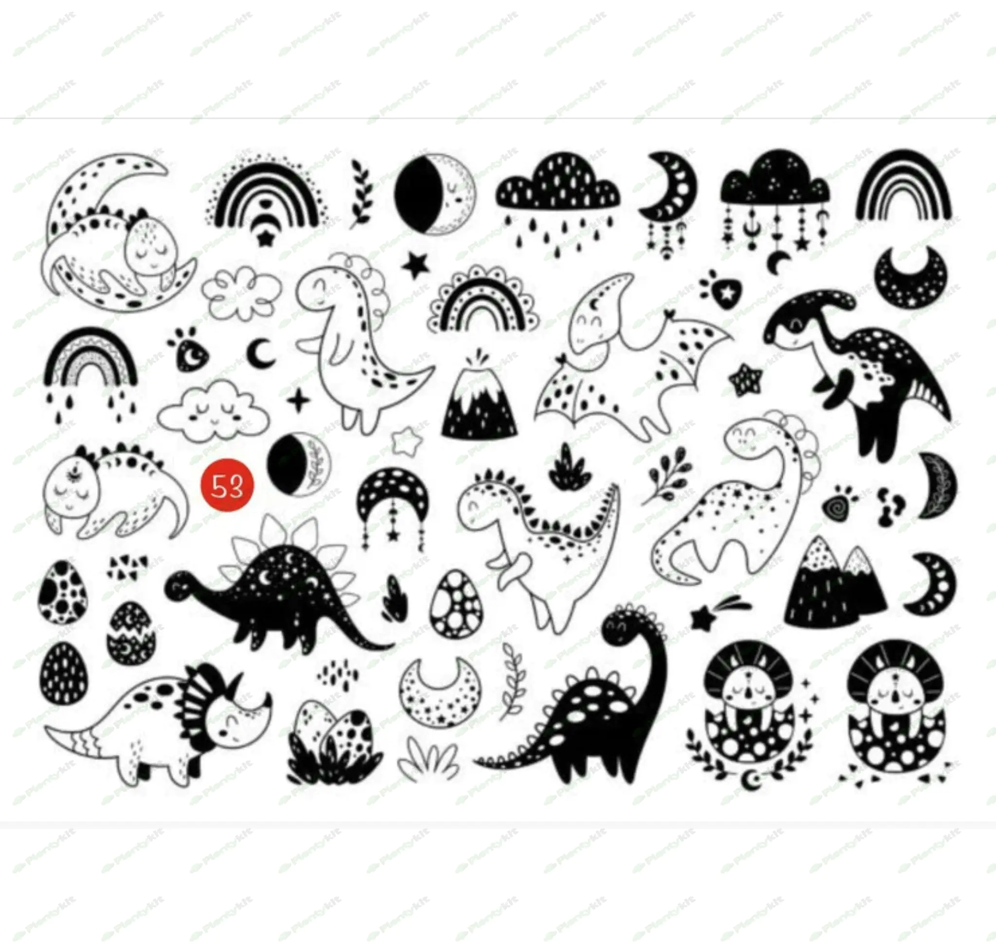 Black-Dinosaur-Clipart-Dinosaur-Svg-Graphics.DINOSAUR SVG,CLIPART