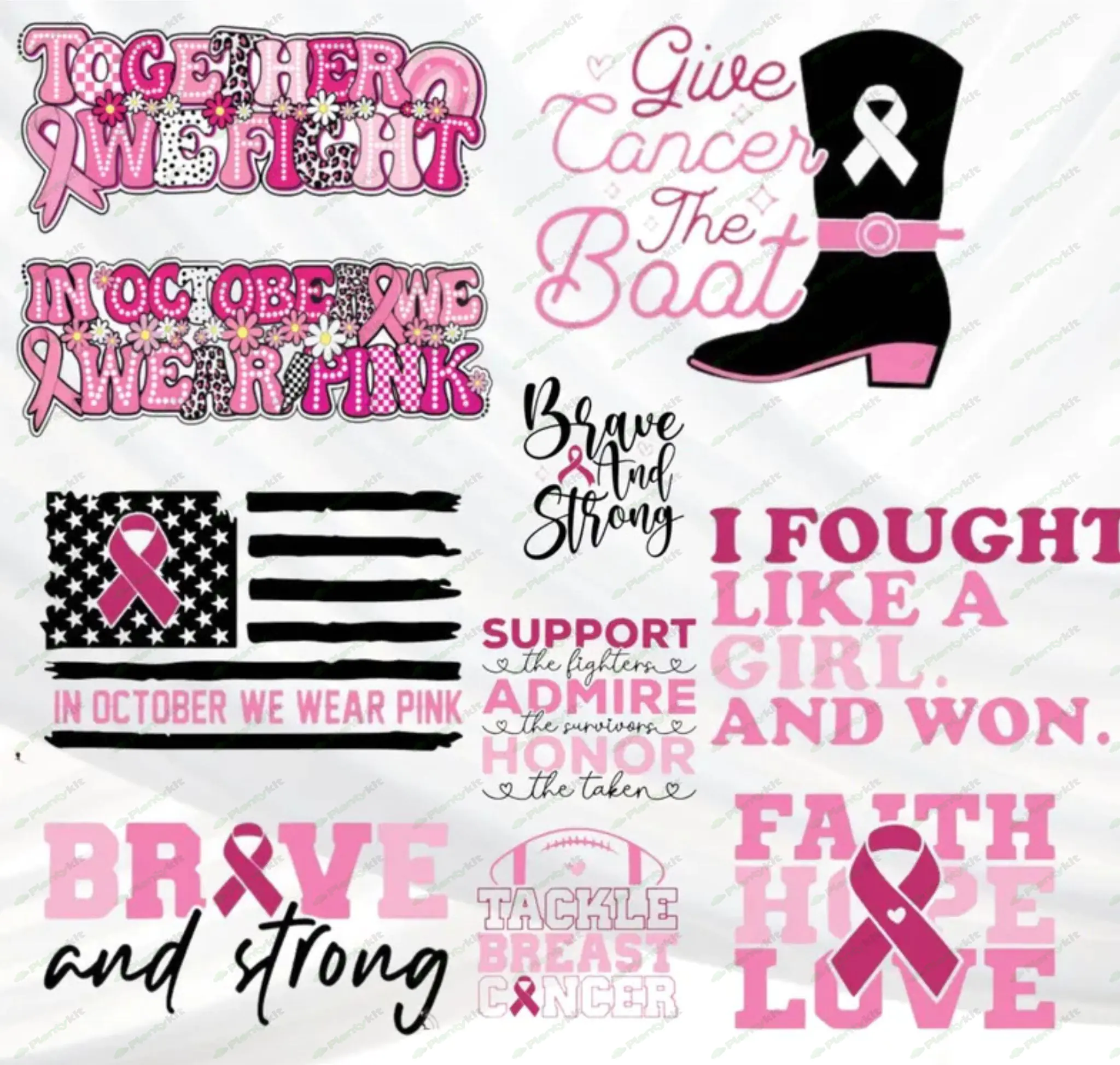 70+ Breast Cancer SVG Bundle, BC,Pink Awareness ribbon Svg,Cancer Awareness svg, Fight Cancer Svg.