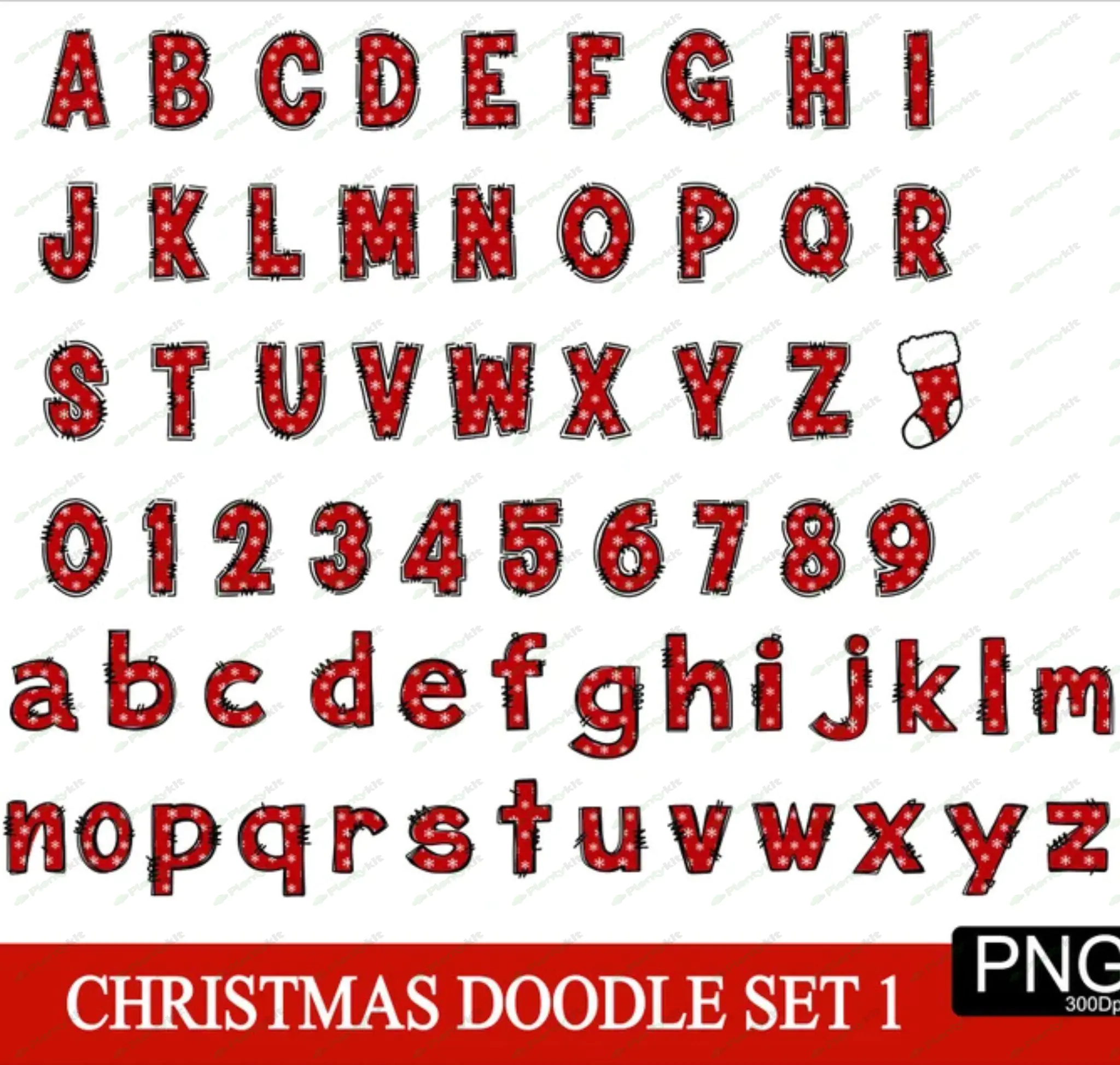 Christmas Alphabet PNG Christmas Letters Numbers Clipart Santa Alphabet PNG Christmas Font Merry Chr