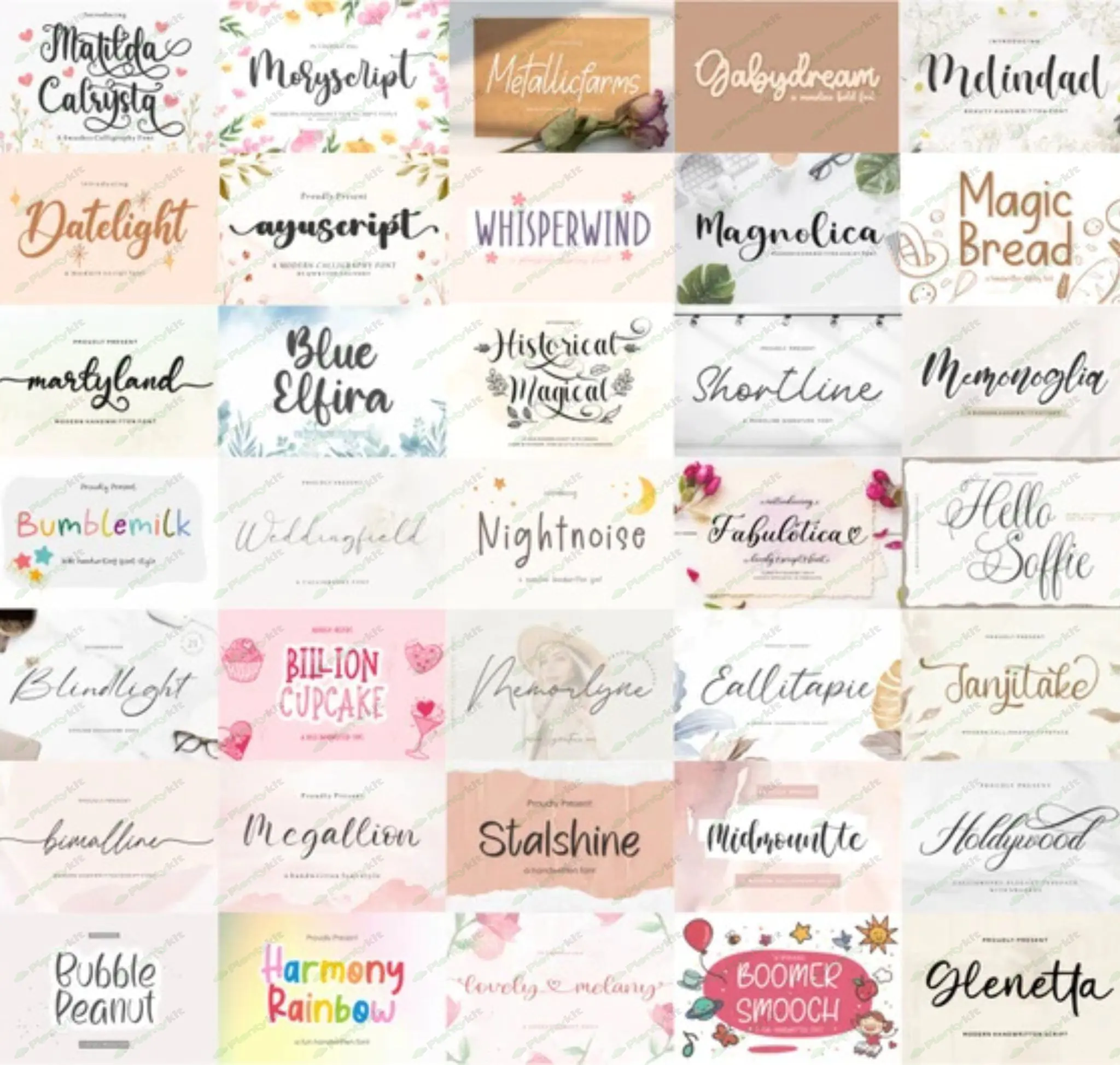 Handlettered Font Bundle - Font Bundle, Handwritten Fonts, Calligraphy Fonts, Script Fonts, Font for