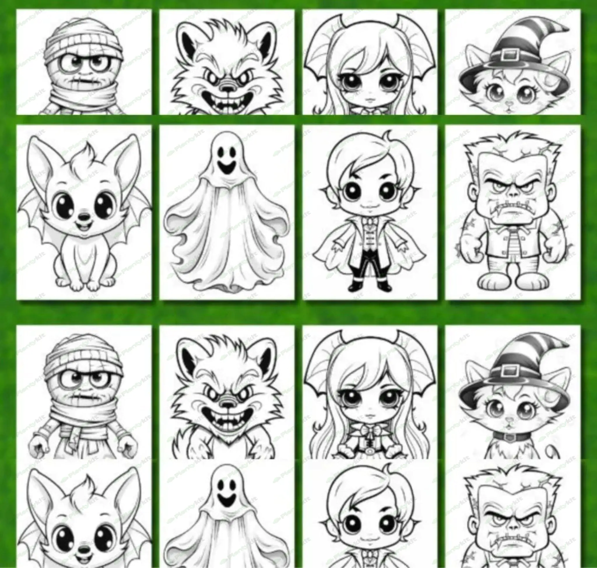 Halloween Coloring Pages for Kids with Master Resell Rights to Sell on Etsy Amazon KDP for Passive I