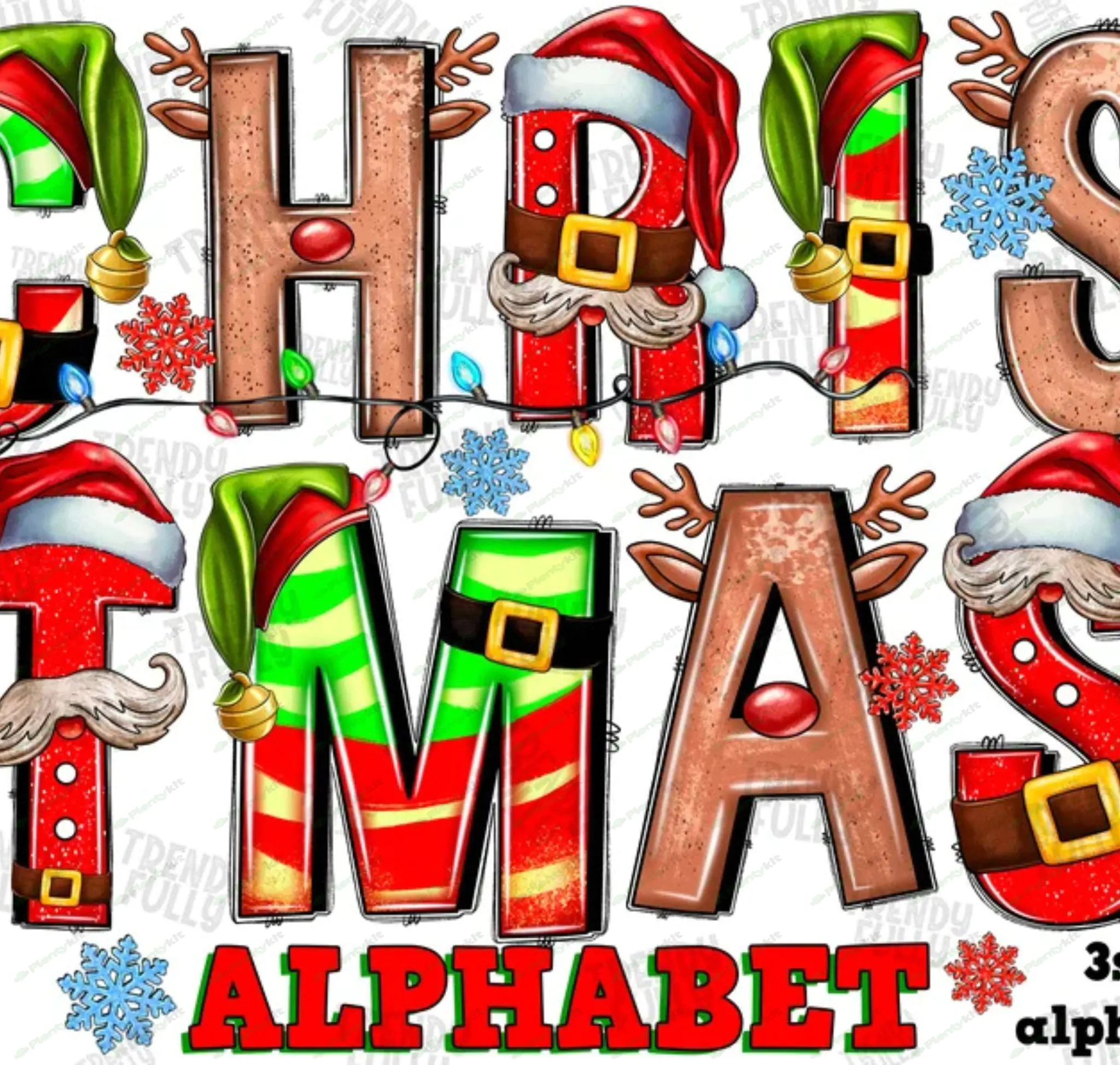 Christmas Doodle Alphabet Bundle,Christmas Alphabet Png,Christmas Png,Alphabet Png,Christmas Font,Bu