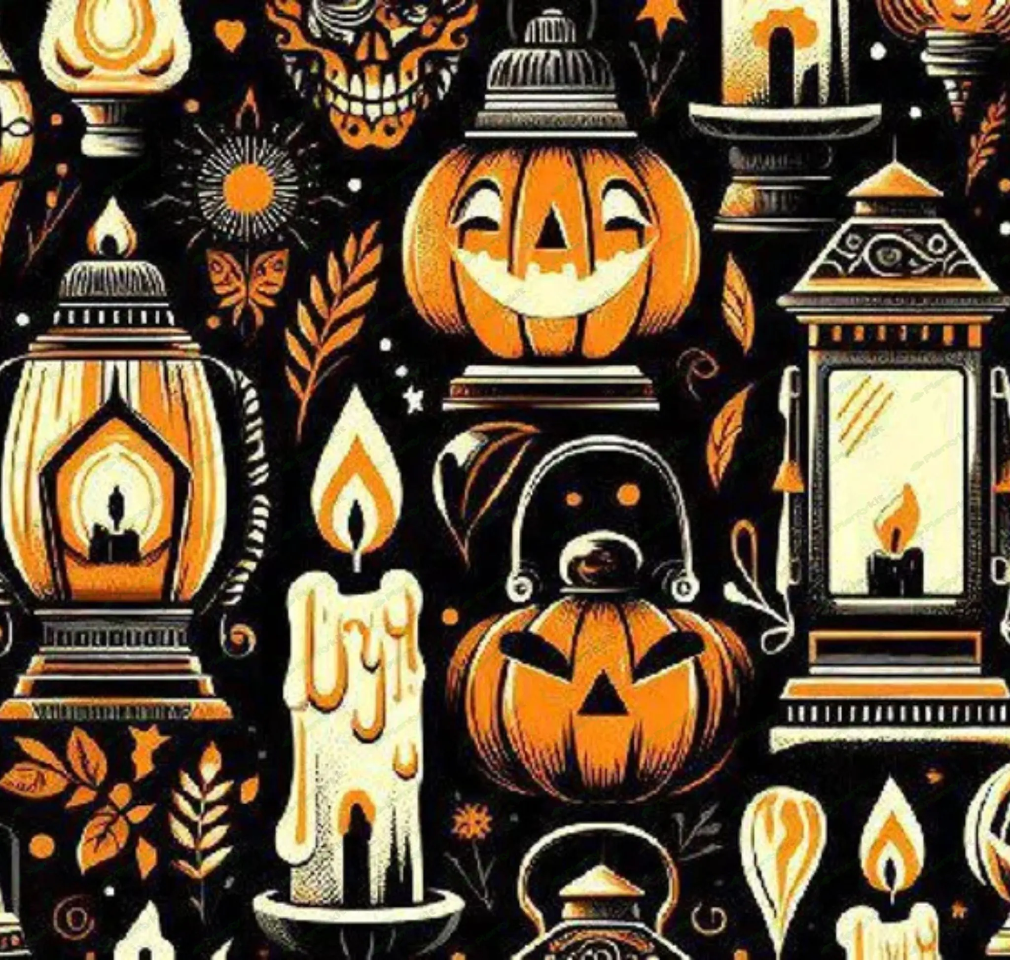 vintage halloween lanterns and candlelight Retro Halloween Lanterns Antique Halloween