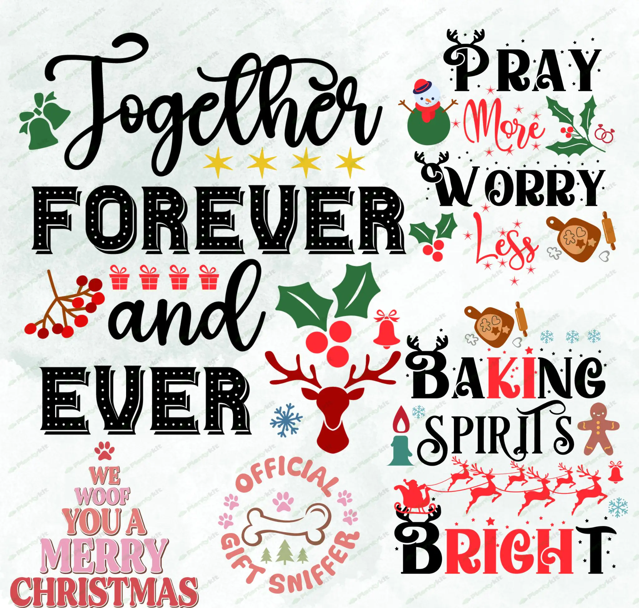 Funny and sarcastic Christmas clipart, Funny Christmas SVG bundle, snarky digital art instant downlo