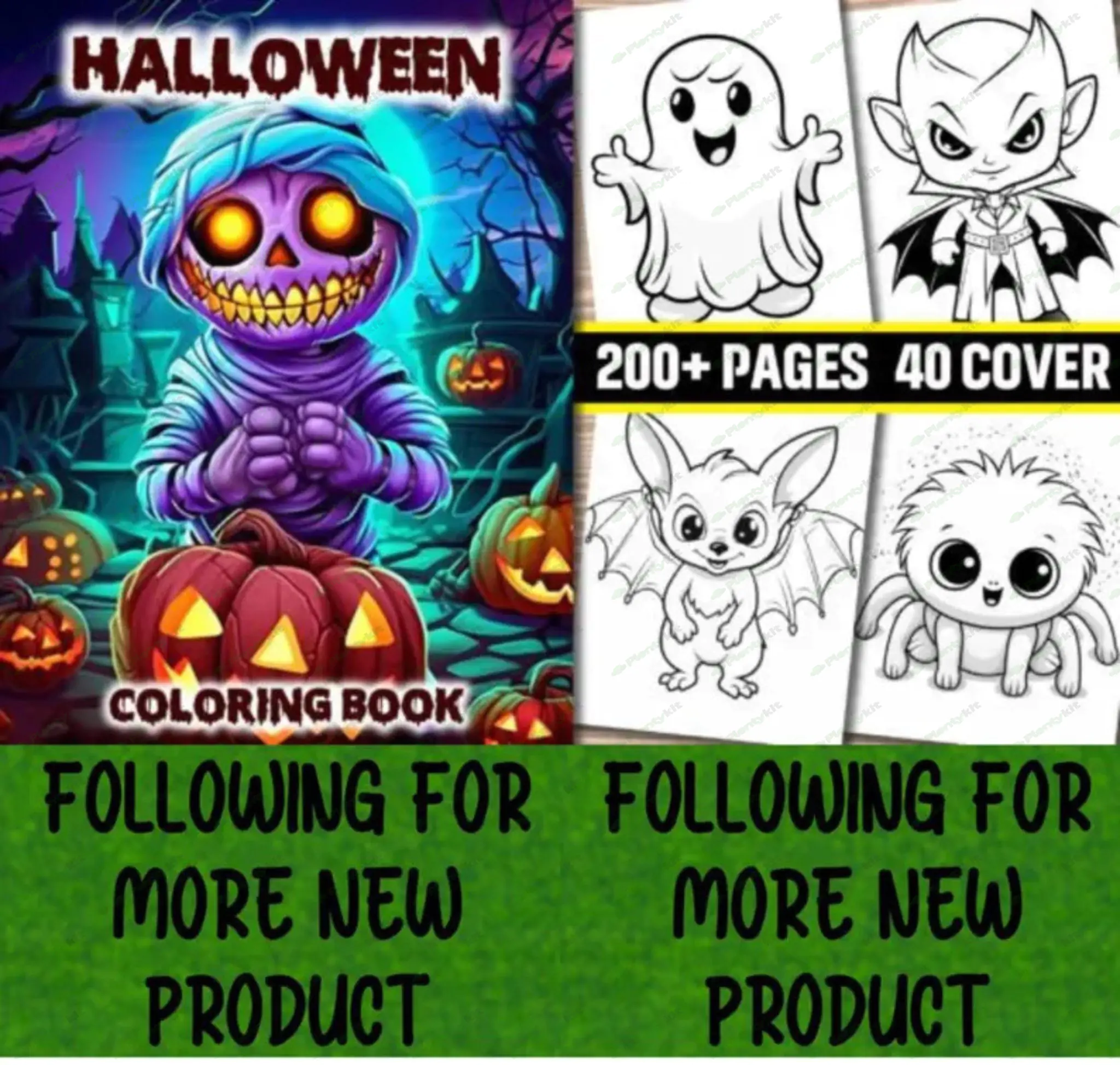 Halloween Coloring Pages for Kids with Master Resell Rights to Sell on Etsy Amazon