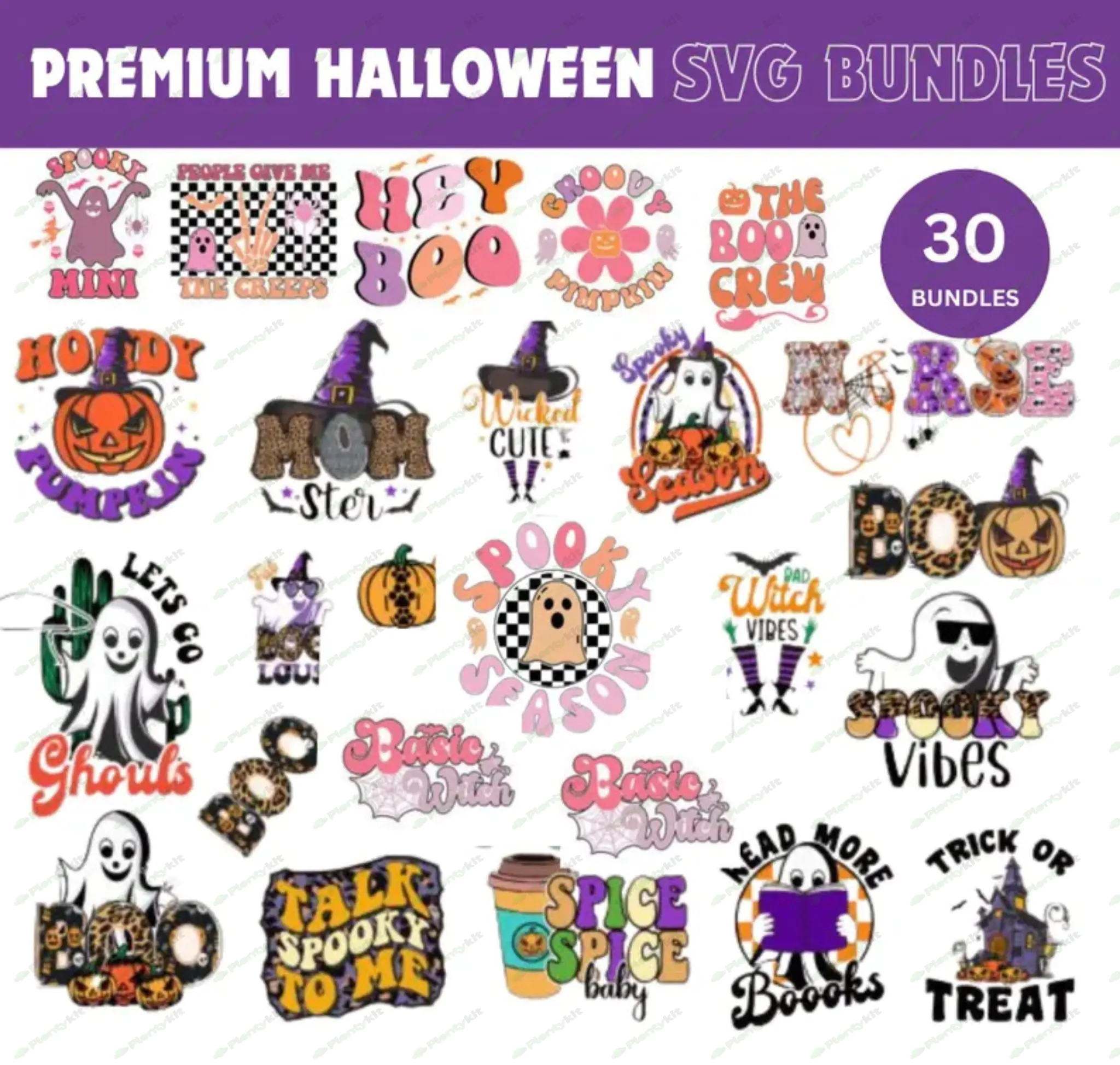 200+ Retro Halloween Bundle PNG, Halloween Bundle, Halloween Png, Spooky