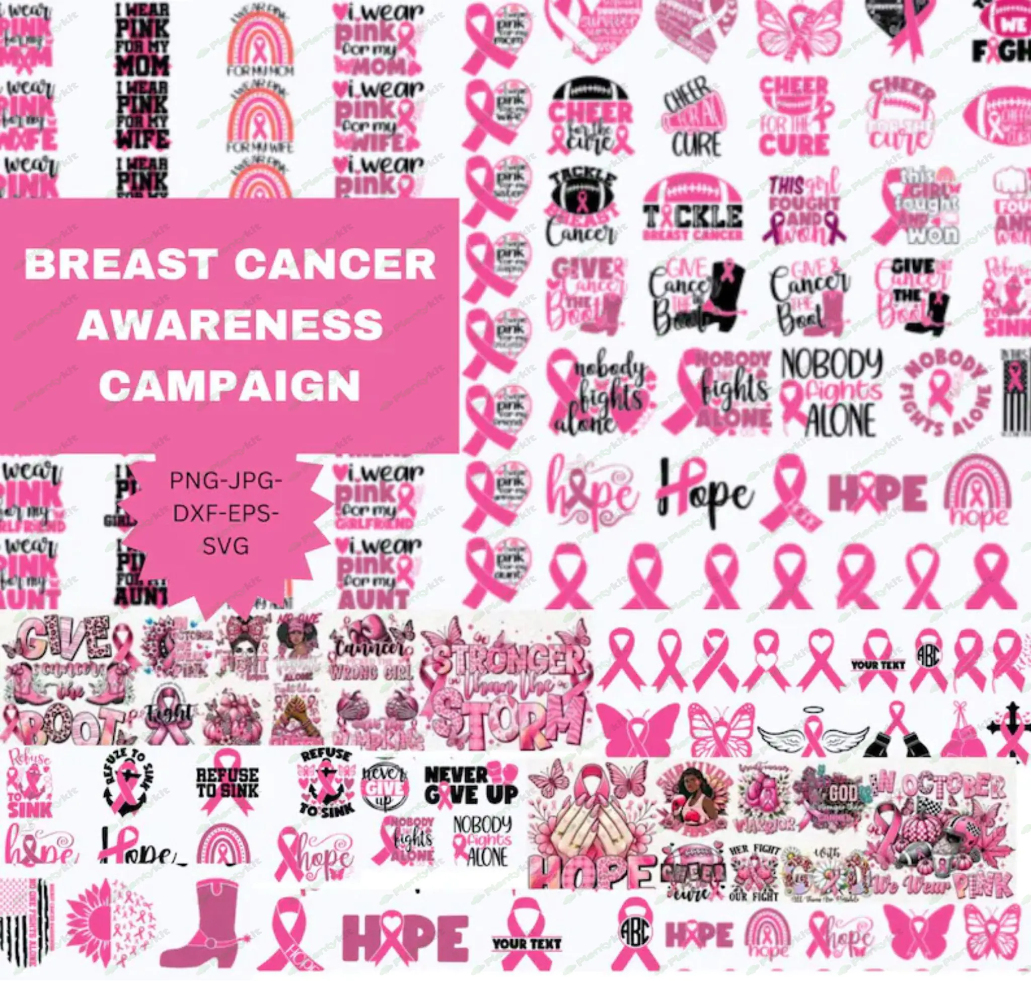 270+ Breast Cancer SVG | Cancer Awareness SVG | Cancer SVG | Cancer Survivor Svg | Fight Cancer Svg|