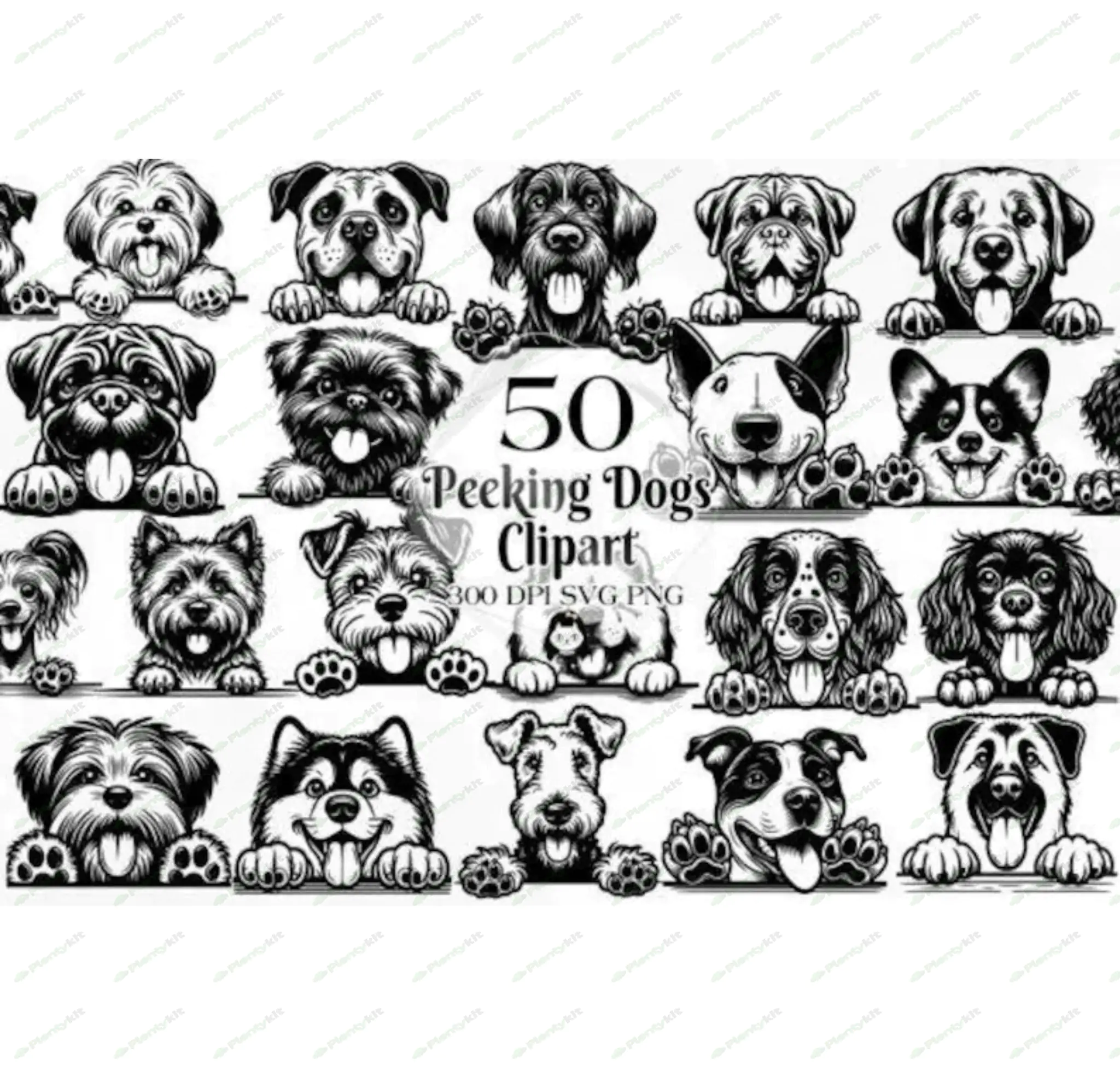 200 Dogs Bundle Cliparts Sublimation Watercolor Commercial Use Cutting Files PNG. DOGS PNG