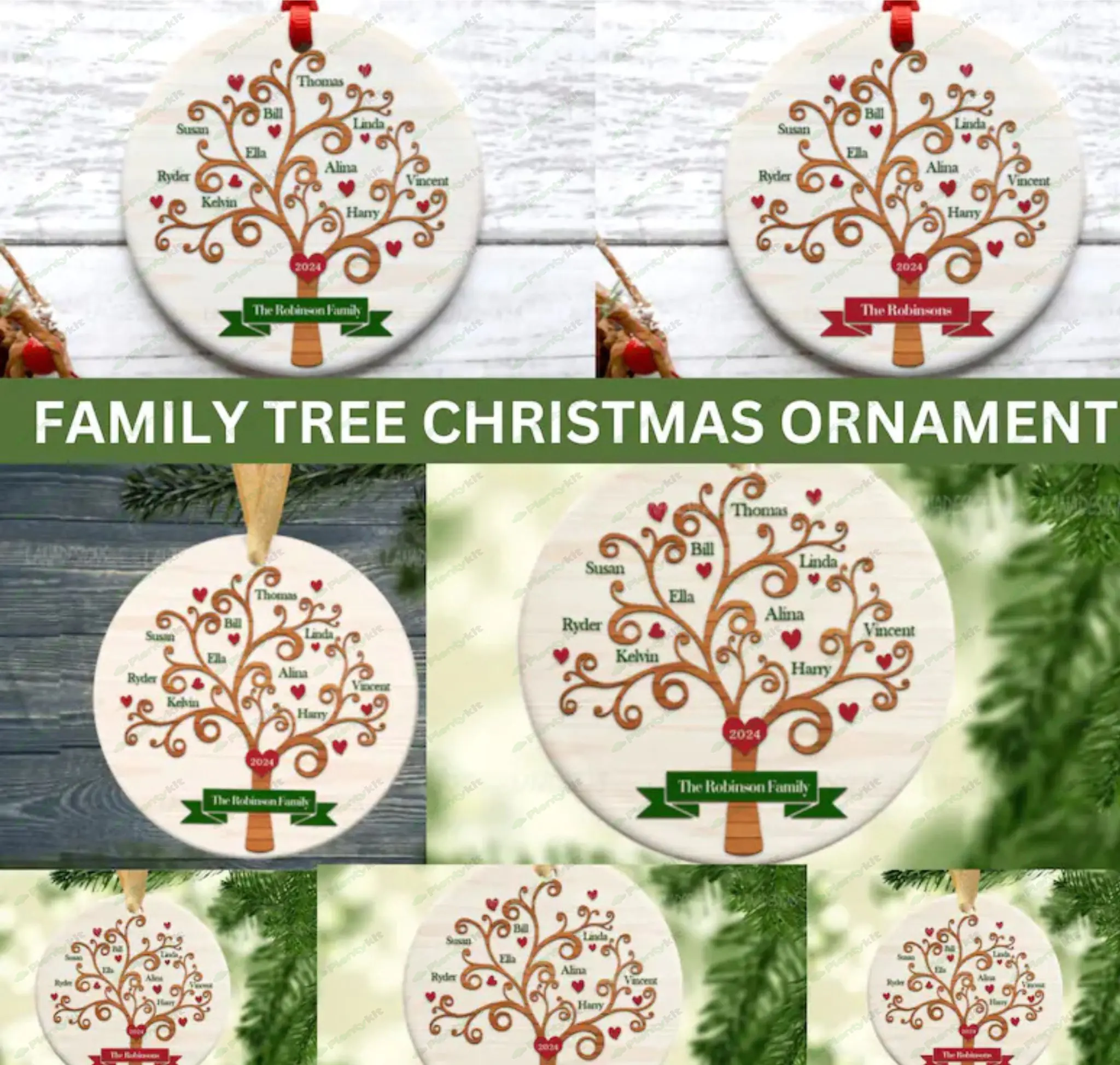 Christmas Trending Ornament /Family Christmas Ornament /Christmas Tree Ornament with Family N