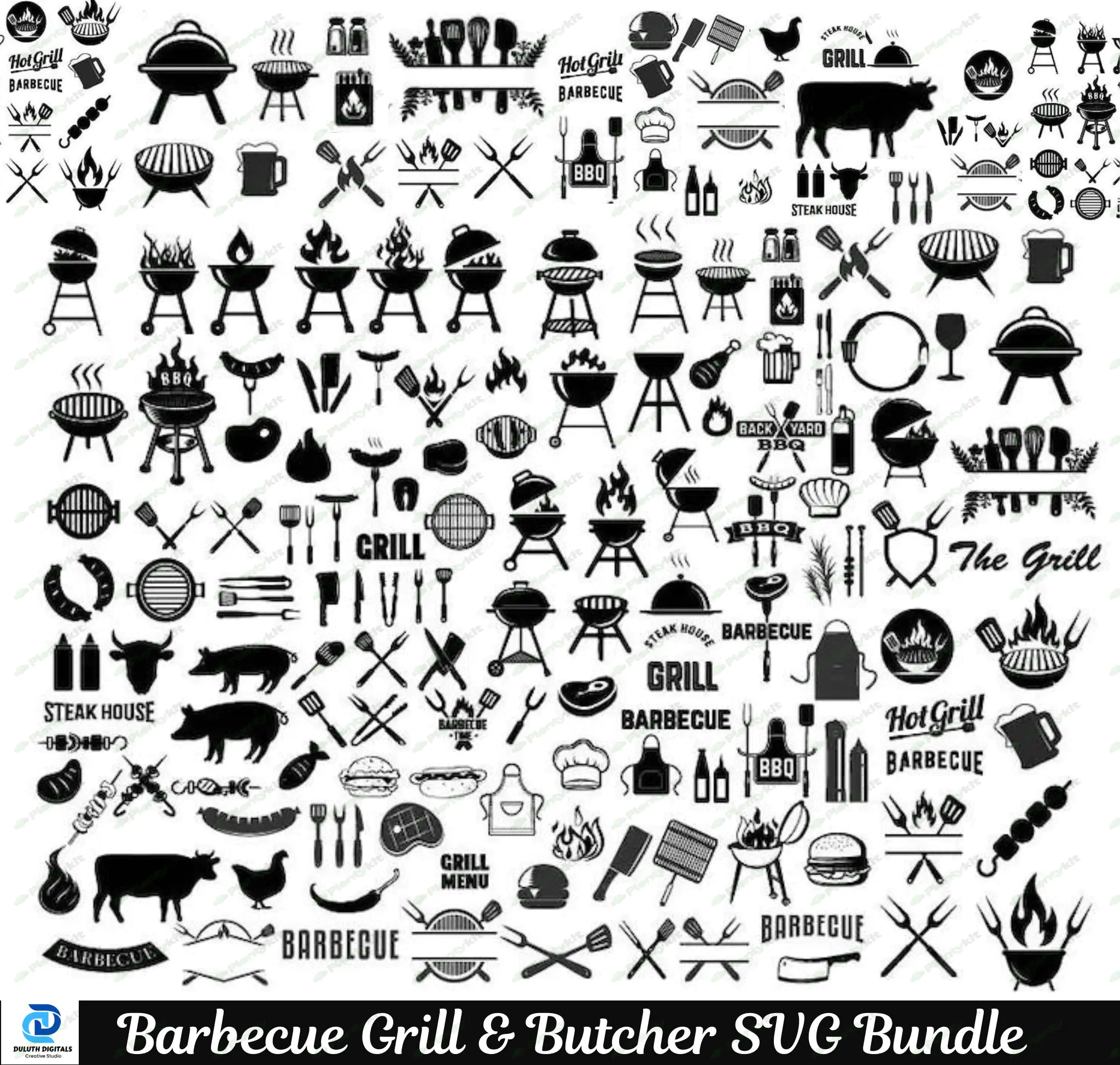 Barbecue SVG Bundle / Grill SVG / Cut Files / Commercial use / Cricut / Clip art / Bbq Master SVG