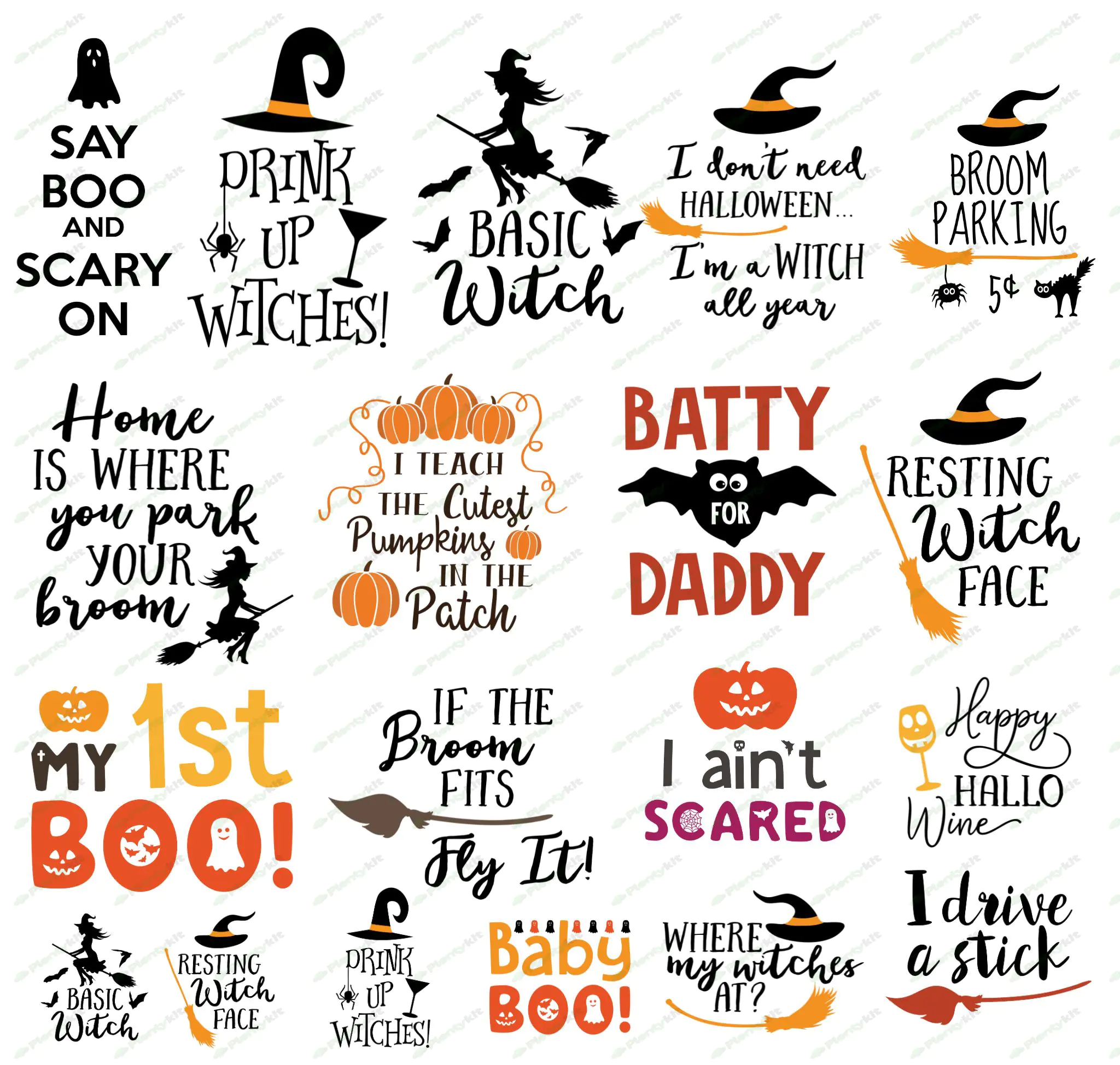 Halloween SVG Bundle, Halloween SVG, Fall Svg, Autumn Svg, Ghost Svg, Witch svg, Pumpkin Svg, Quotes