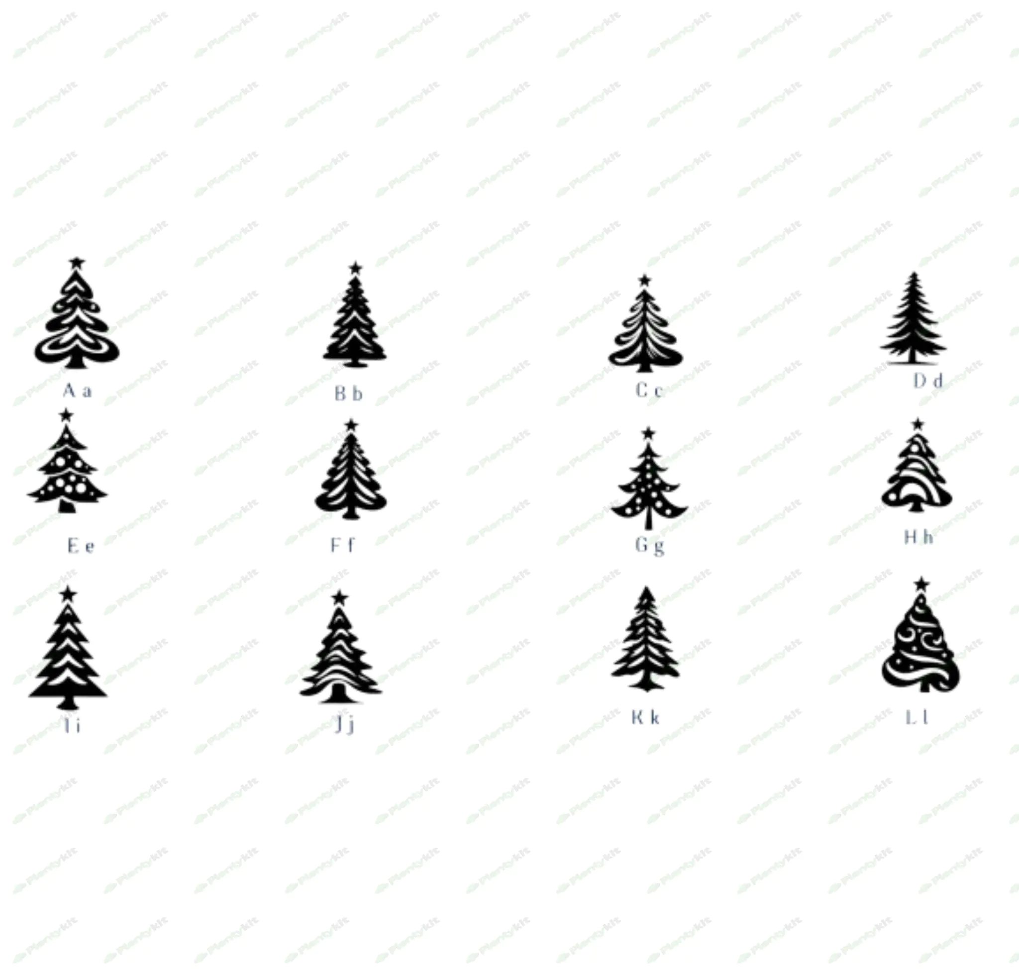 "Christmas Tree Font - A Whimsical Typeface for the Holiday Season"