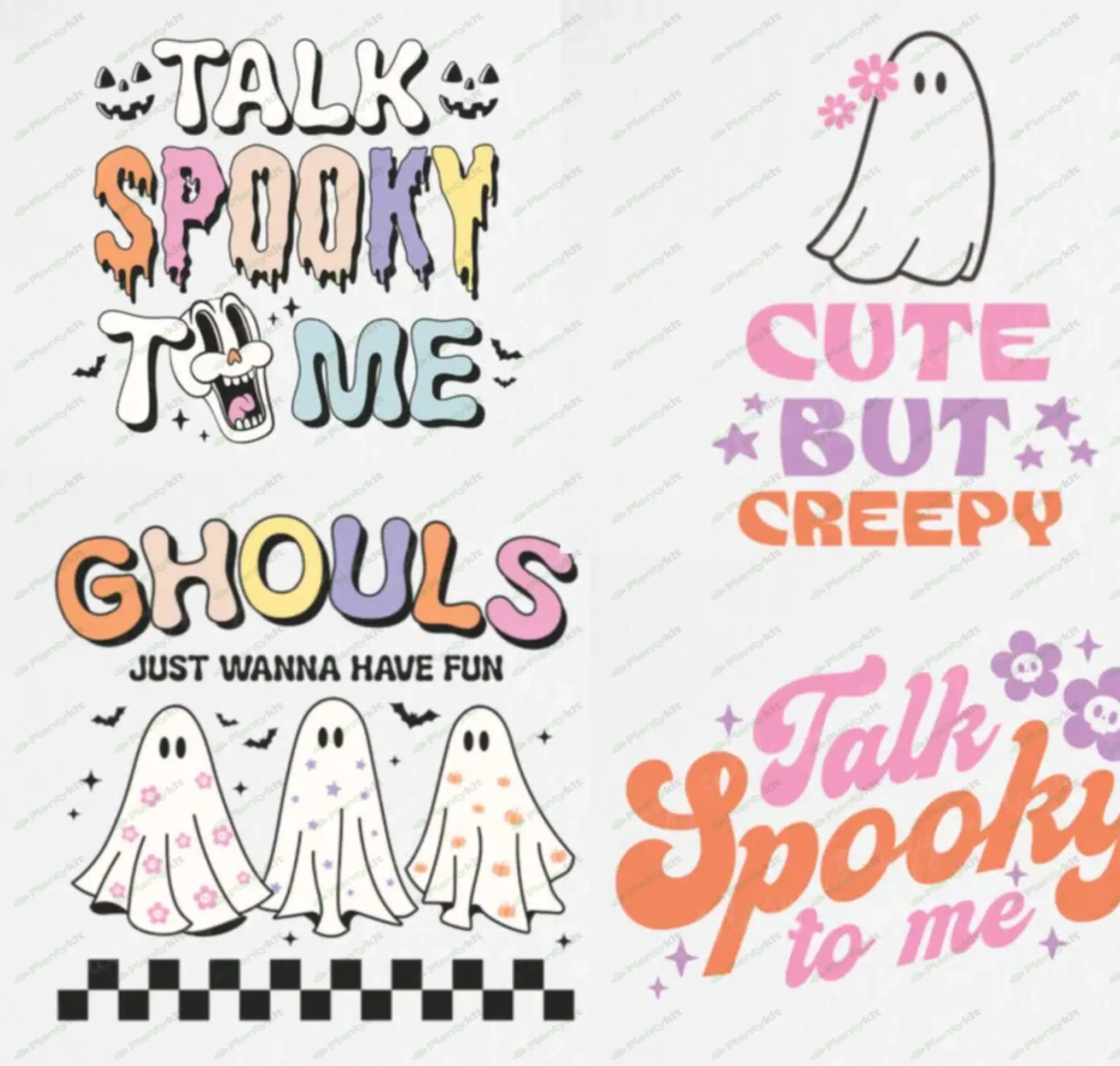 Retro Halloween PNG Bundle, Halloween Tshirt Designs, Gost Designs, Silhoutte