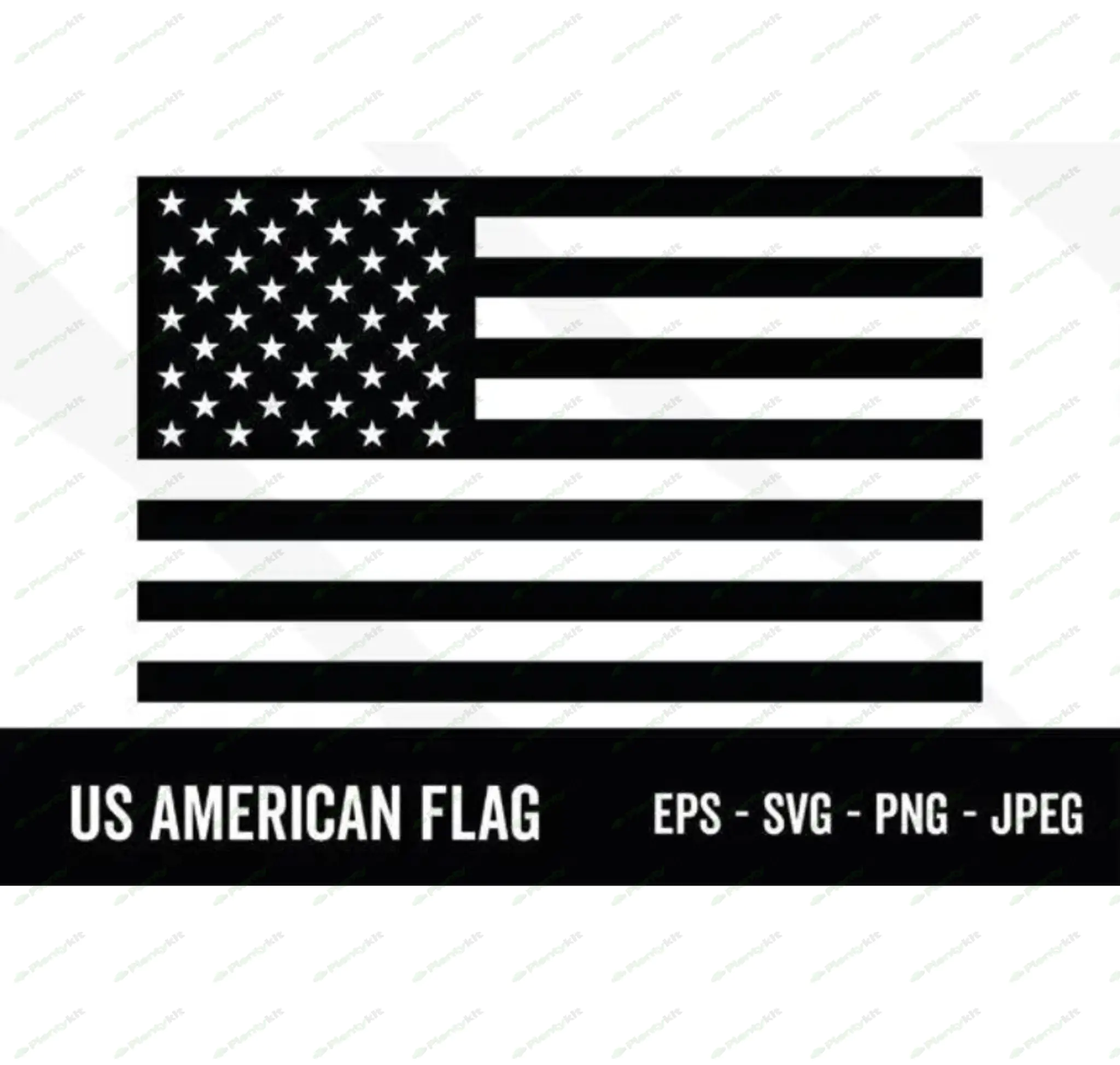 American Flag Silhouette | July 4th | Happy Independence Day | Patriotic Flag