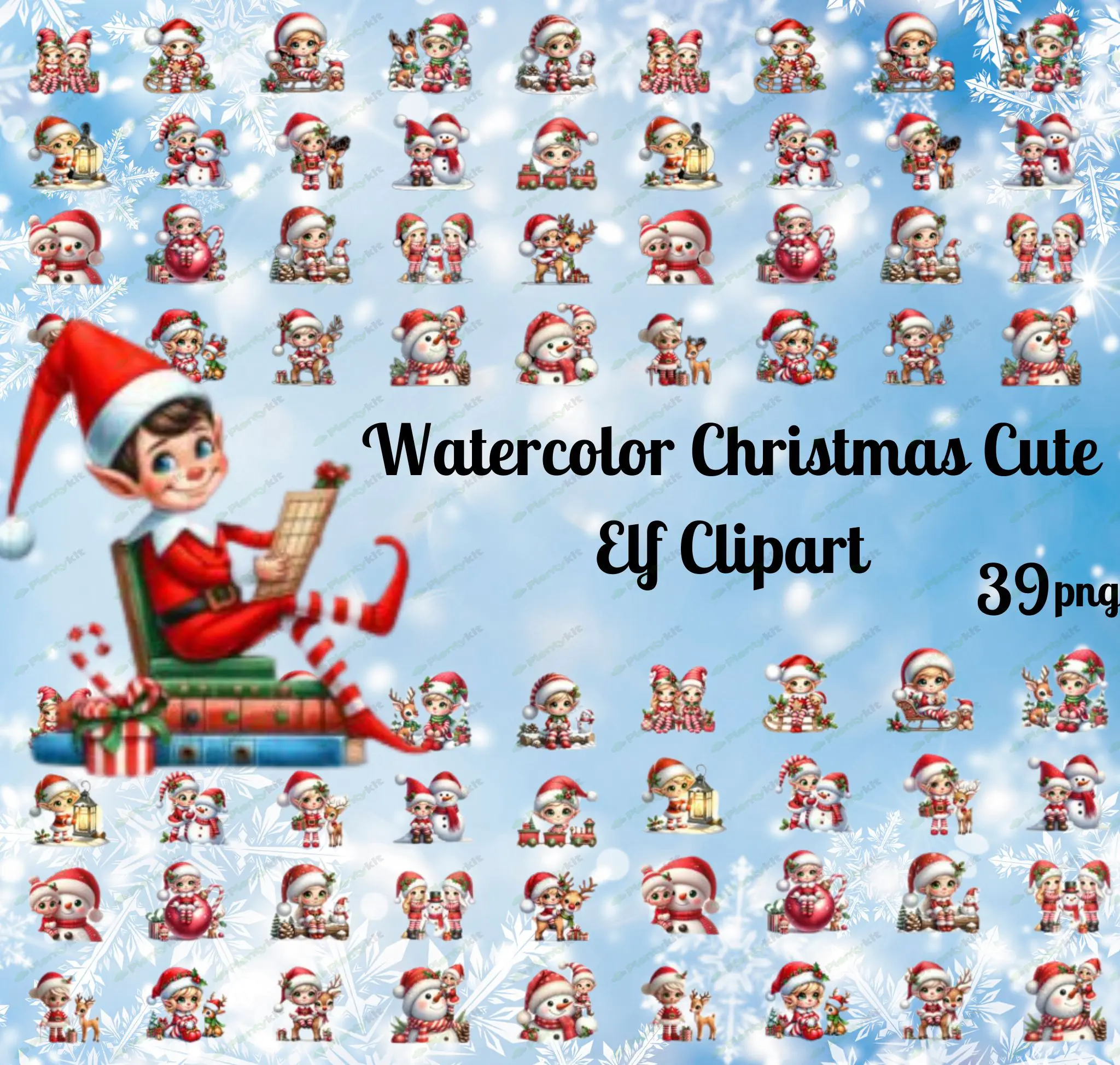 perfect Christmas Elf Clipart | Cute Digital Holiday Graphics for Crafts & Cards