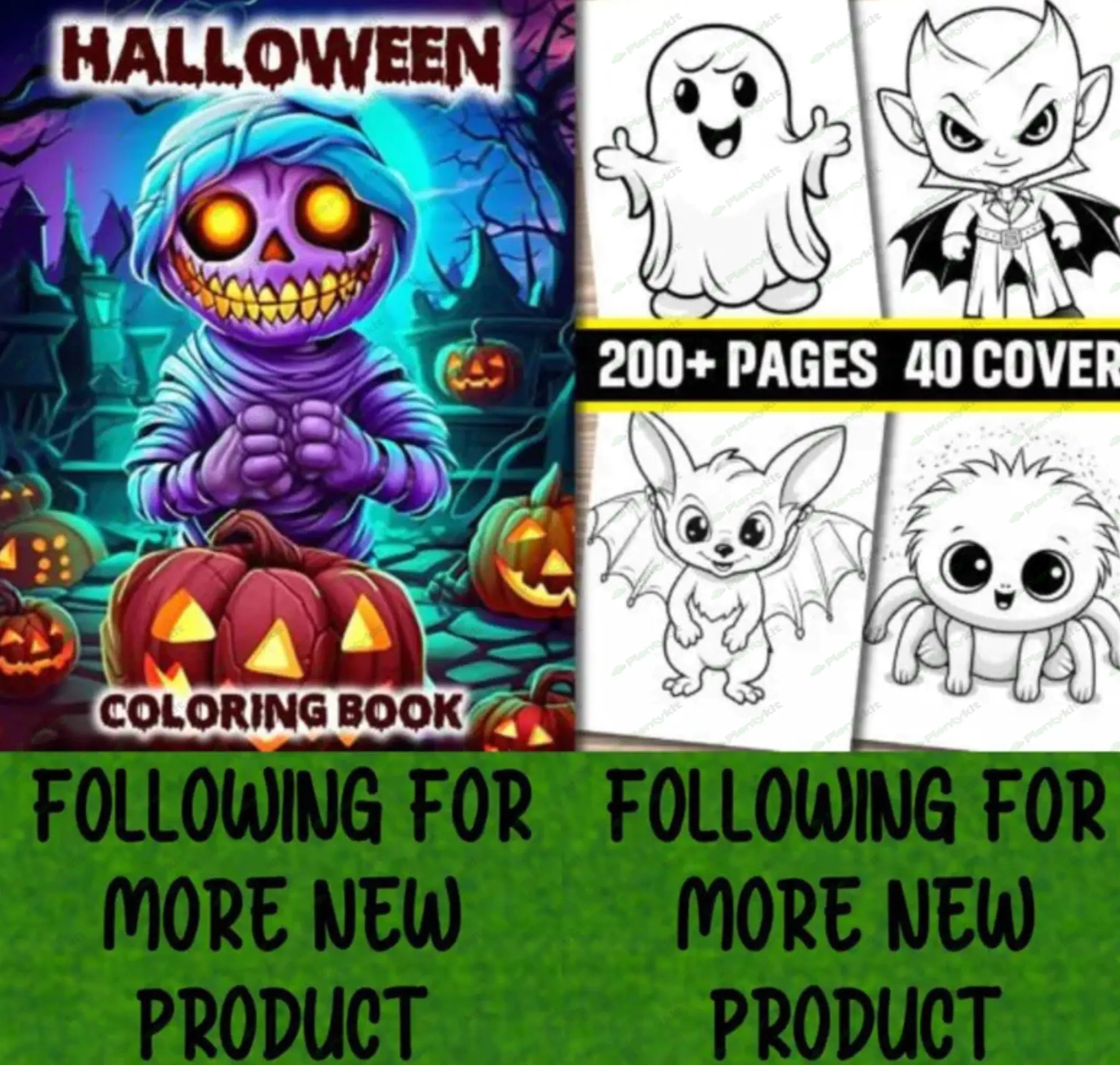 Halloween Coloring Pages for Kids with Master Resell Rights to Sell on Etsy Amazon KDP for Passive.